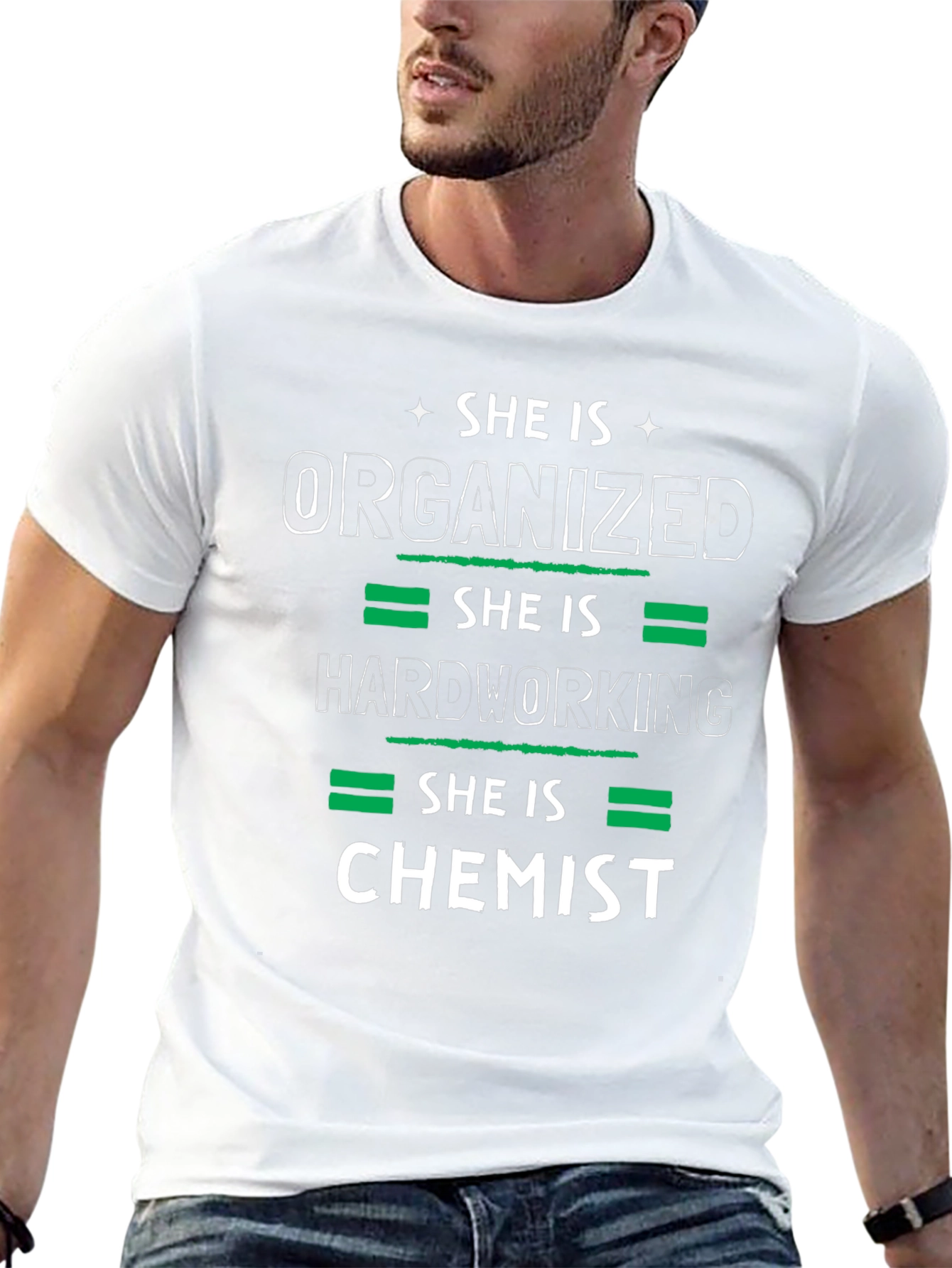Black She is Chemist T-Shirt - Organized, Hardworking view 13