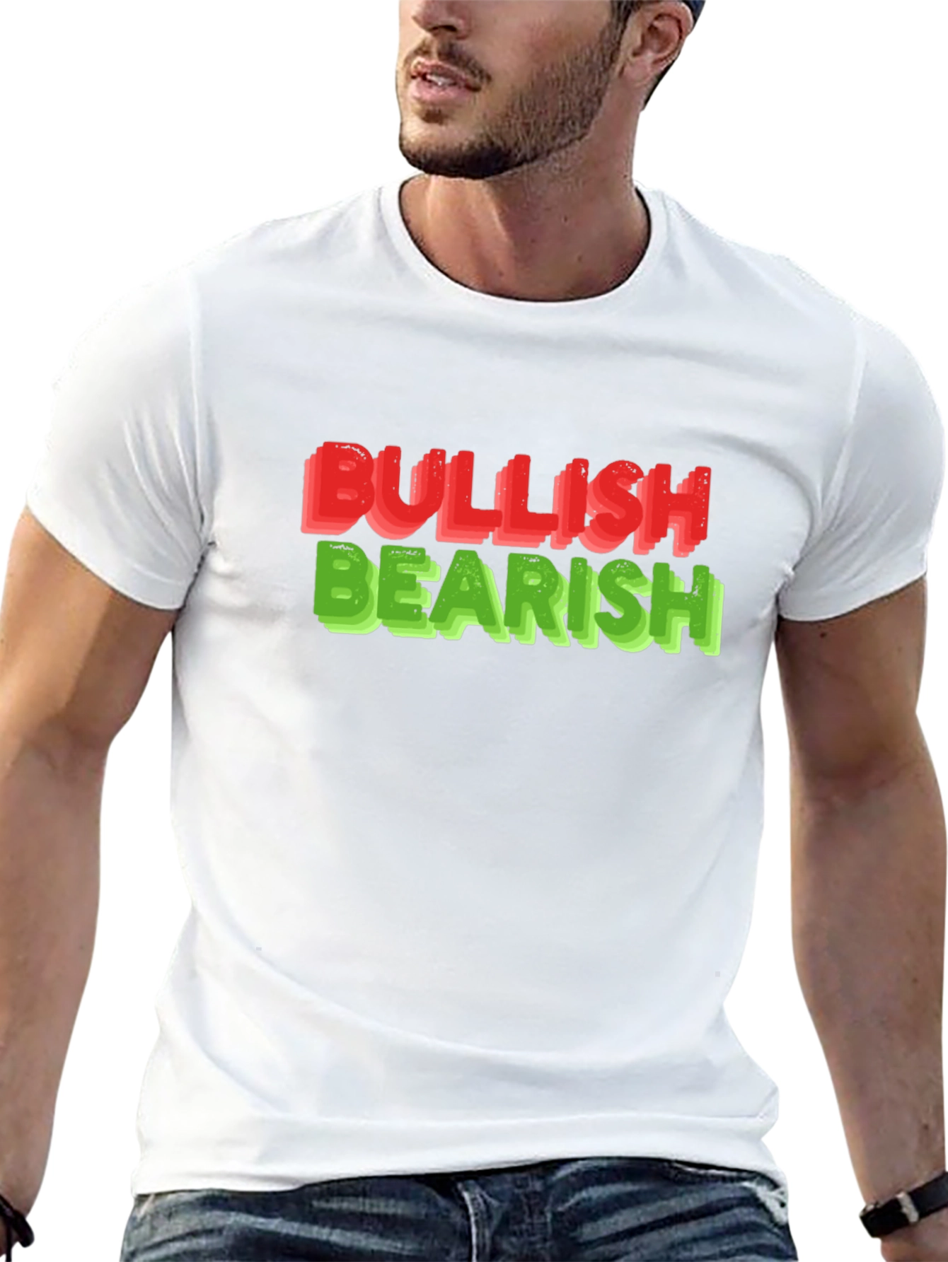 Black Bullish Bearish Graphic Tee - Black Short Sleeve Shirt view 13