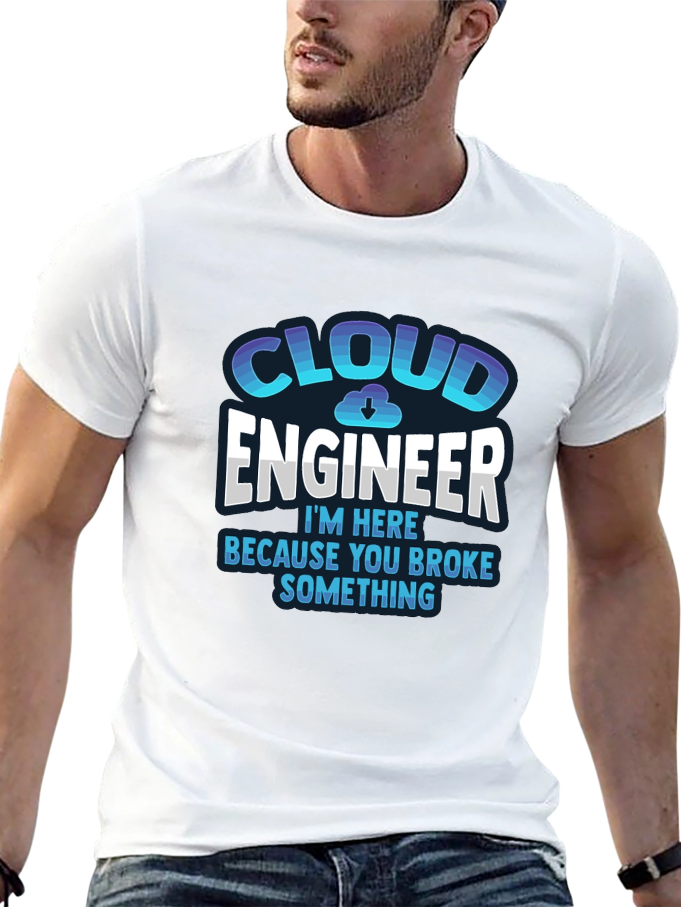 Black Cloud Engineer T-Shirt - Funny IT Support Tee view 13