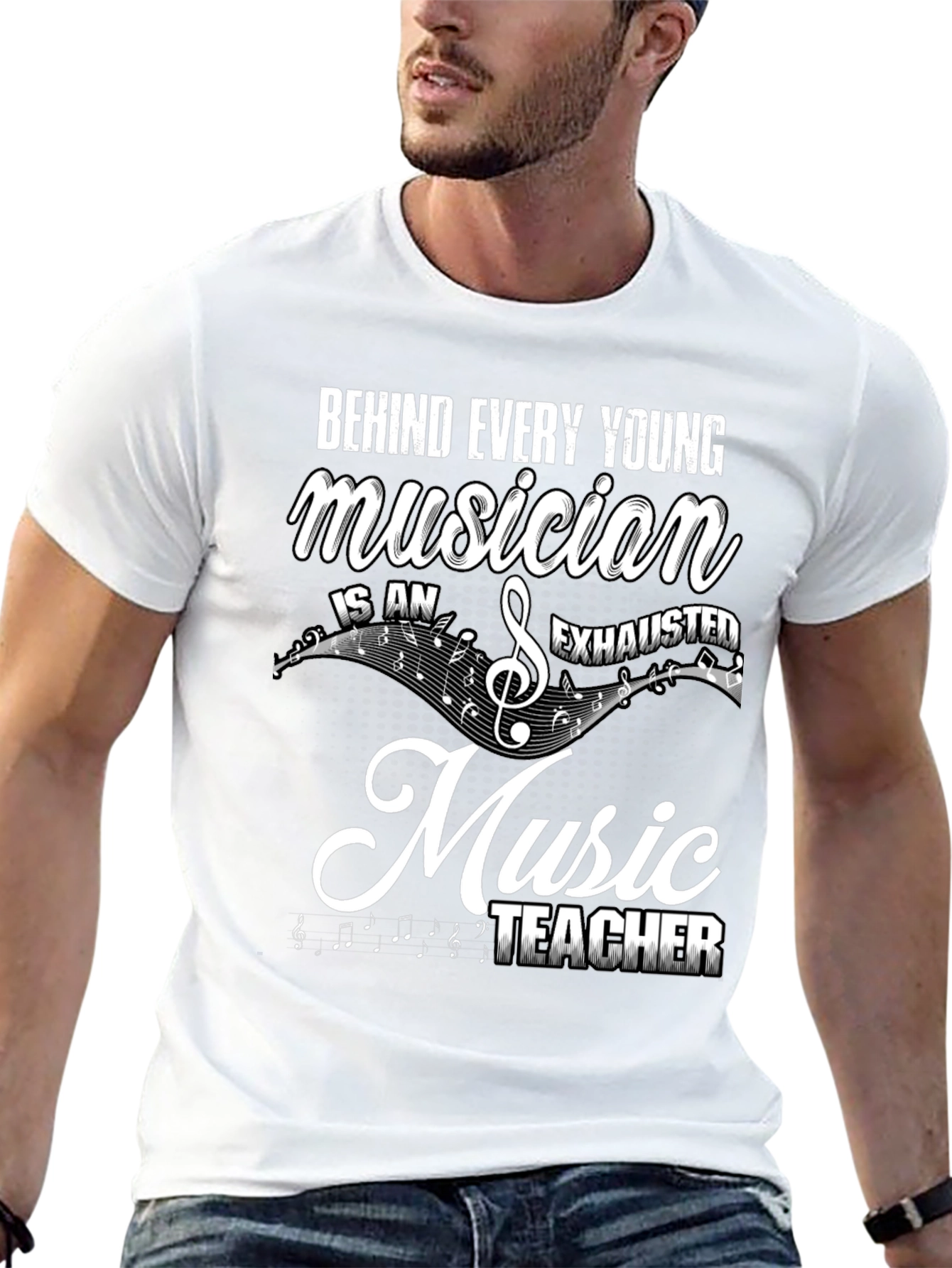 Black Musician Teacher Graphic T-Shirt - Music Lover Gift view 13
