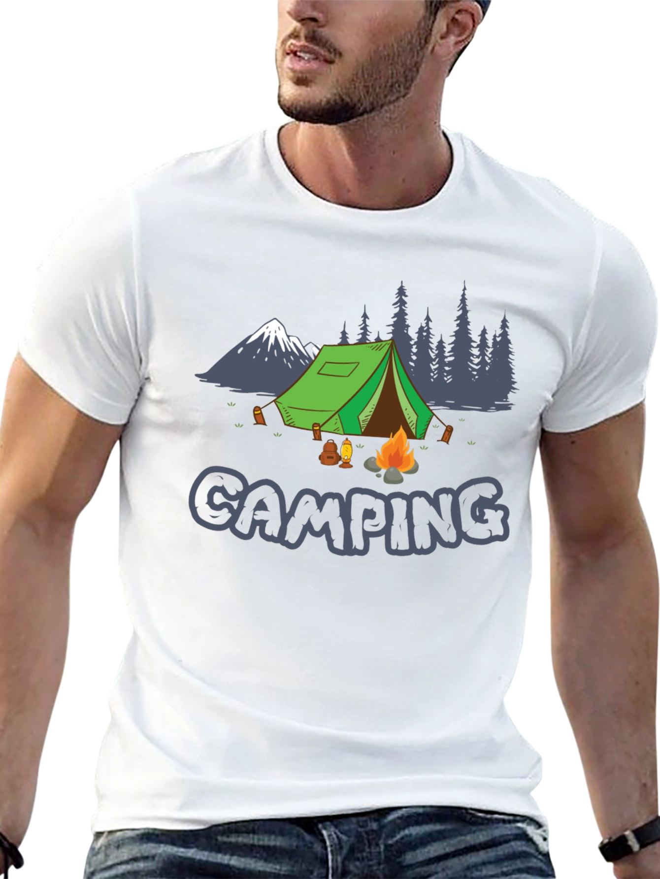 Black Camping Graphic Tee - Adventure Awaits view 13