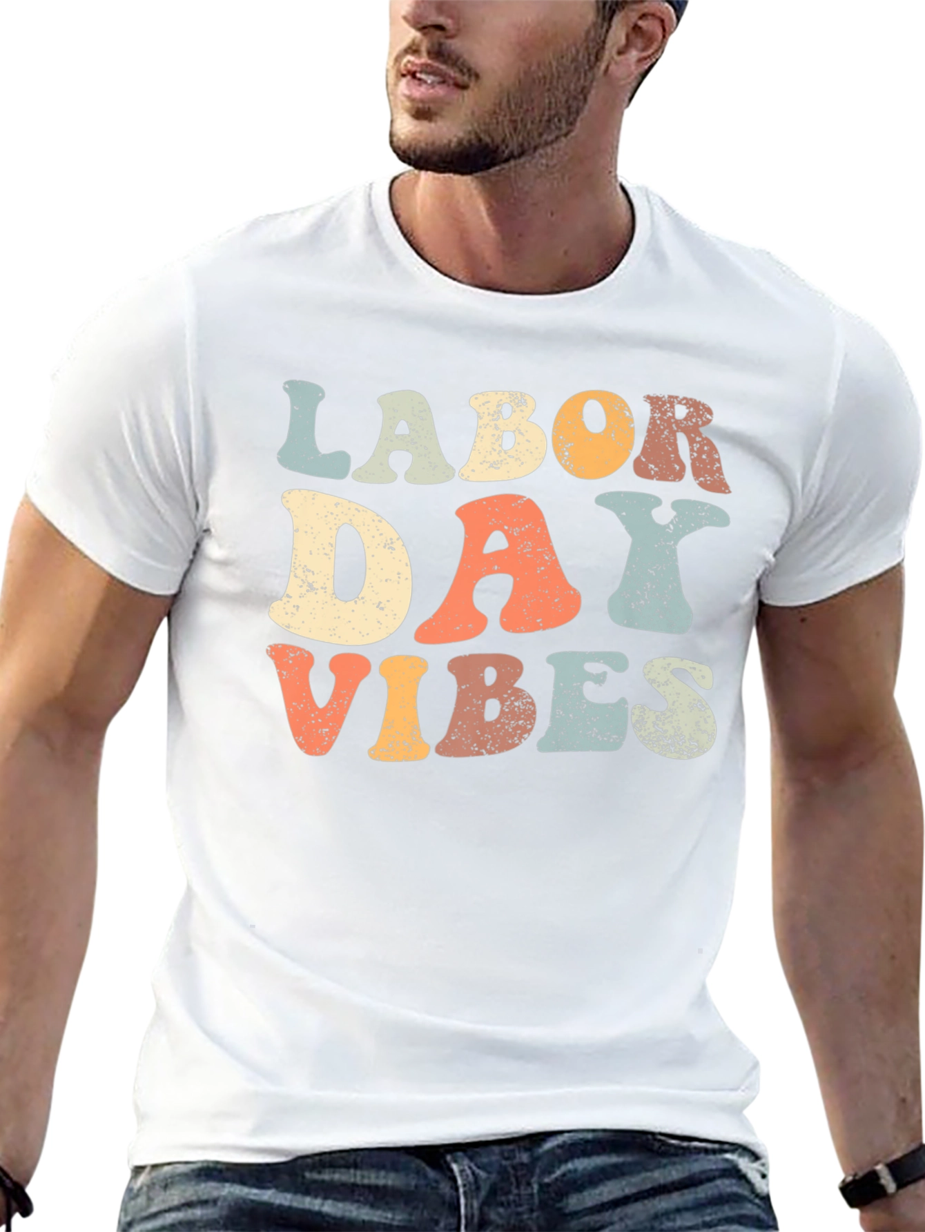 Black Labor Day Vibes Retro T-Shirt view 13