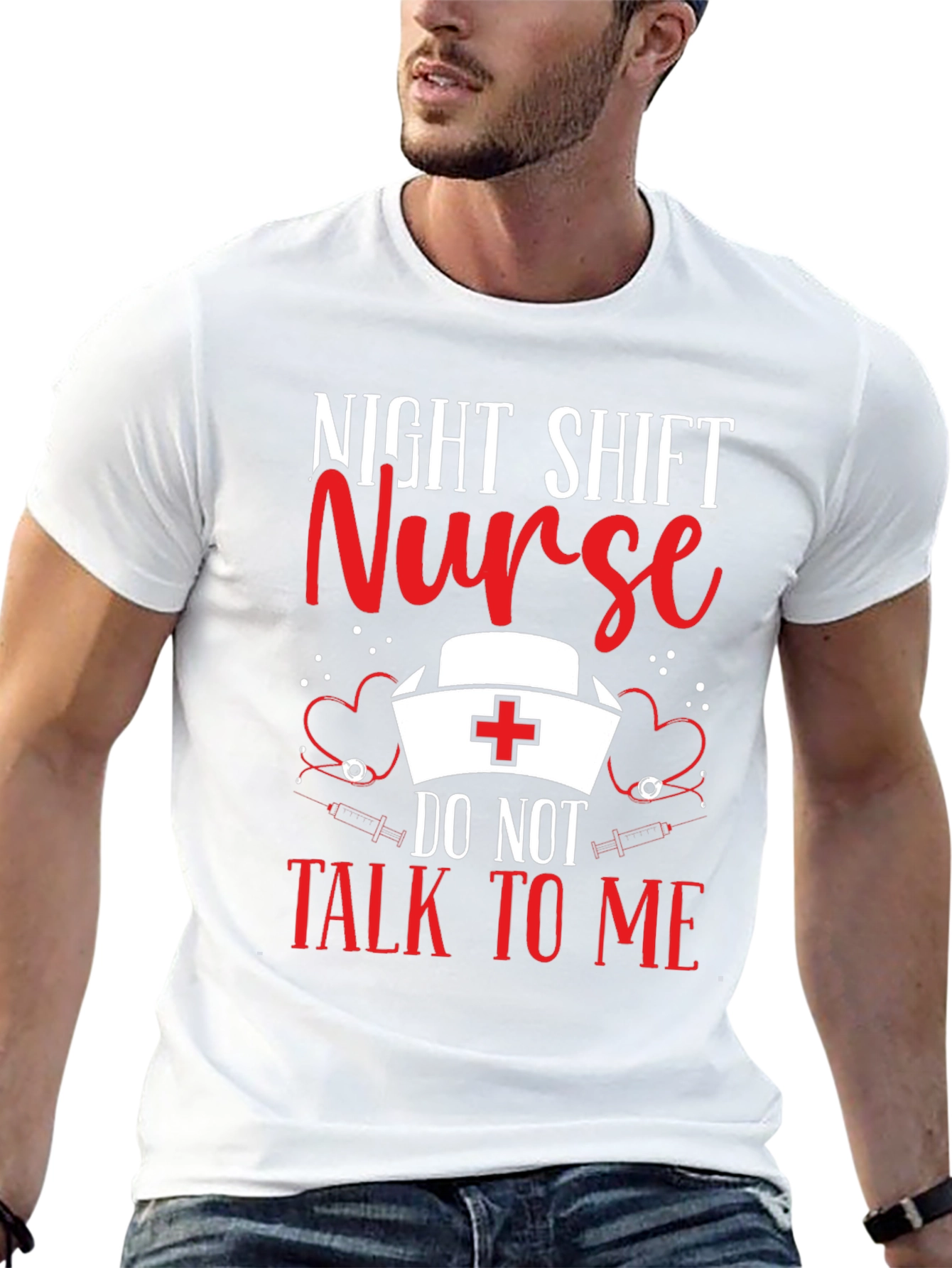 Black Night Shift Nurse T-Shirt: Do Not Talk To Me view 13