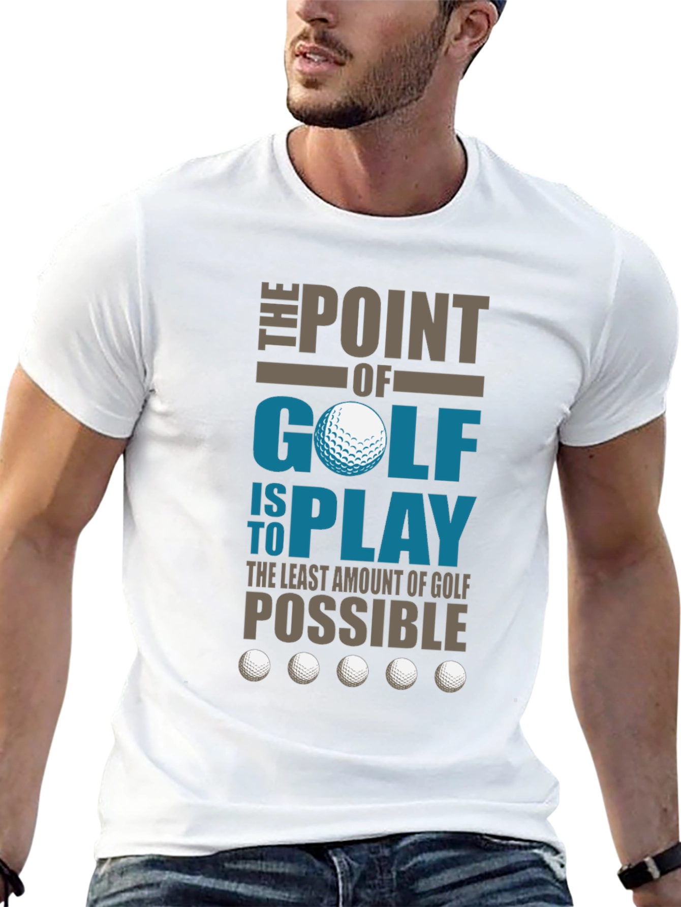Black Funny Golf T-Shirt - The Point of Golf view 13