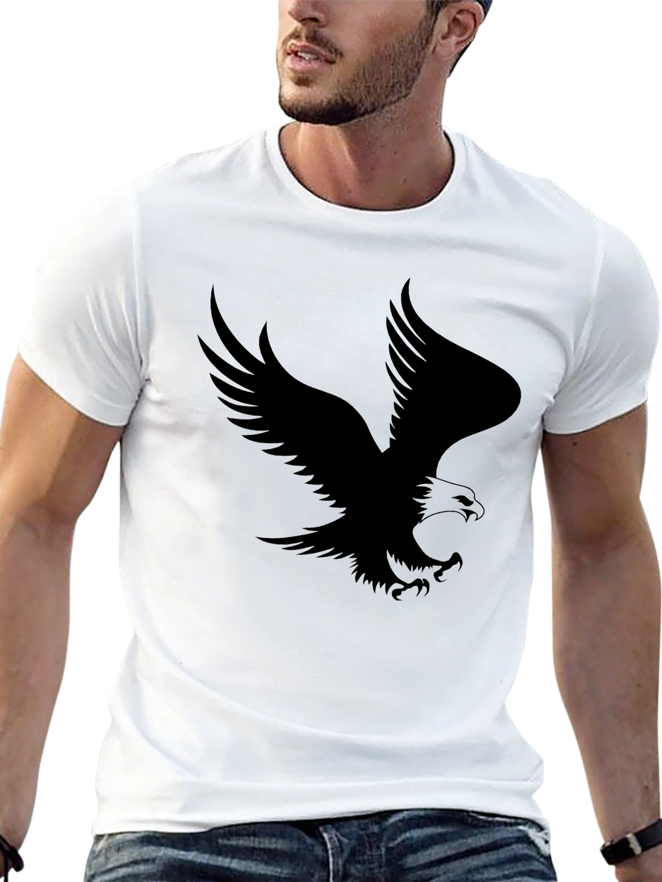 Black Black Eagle Graphic T-Shirt view 13