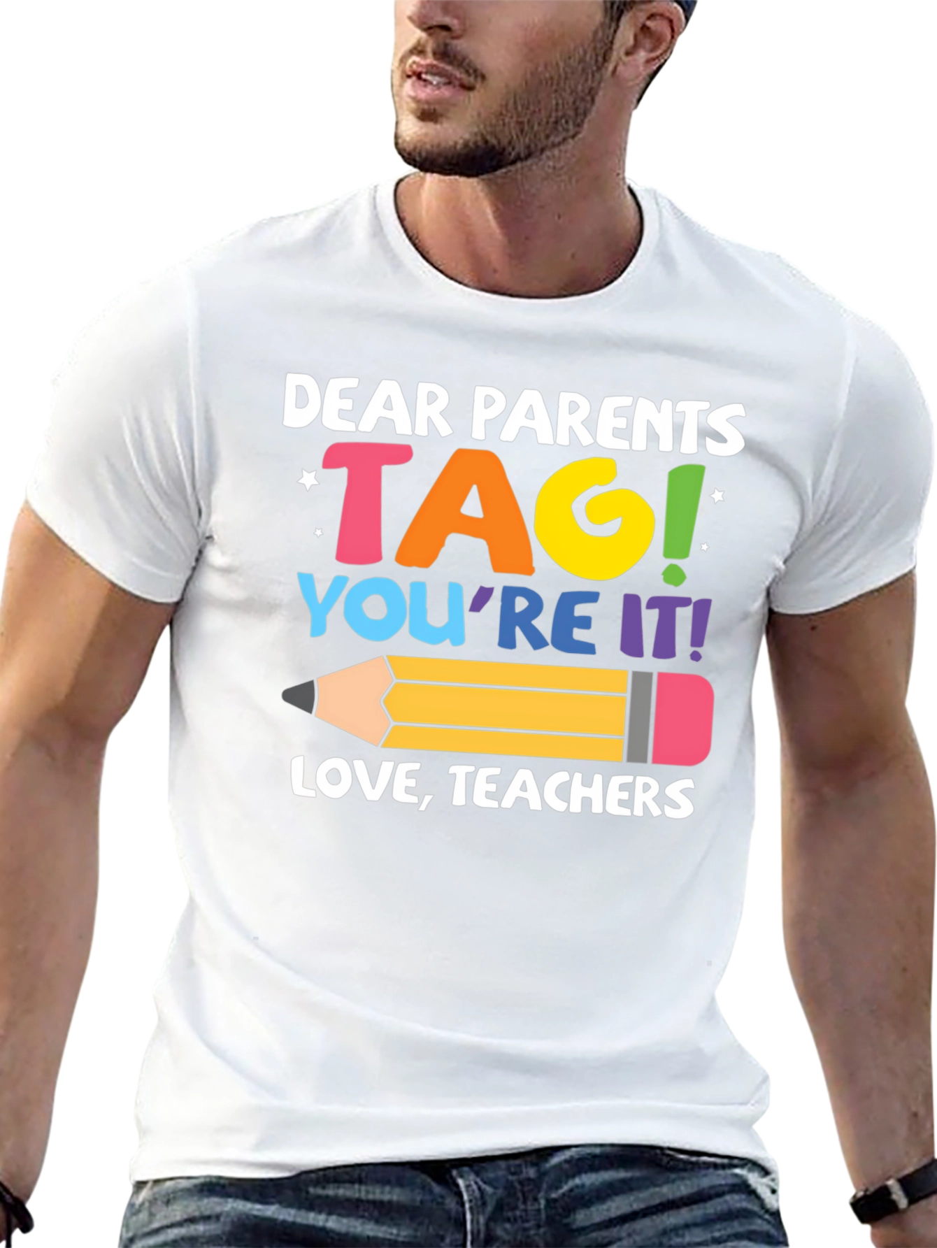 Black Dear Parents TAG Teachers T-Shirt view 13