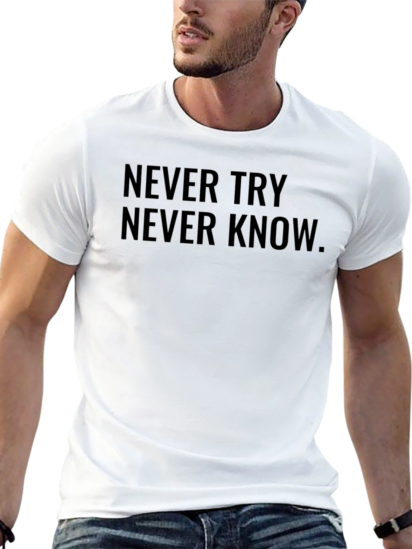 Black Never Try Never Know Tee view 13