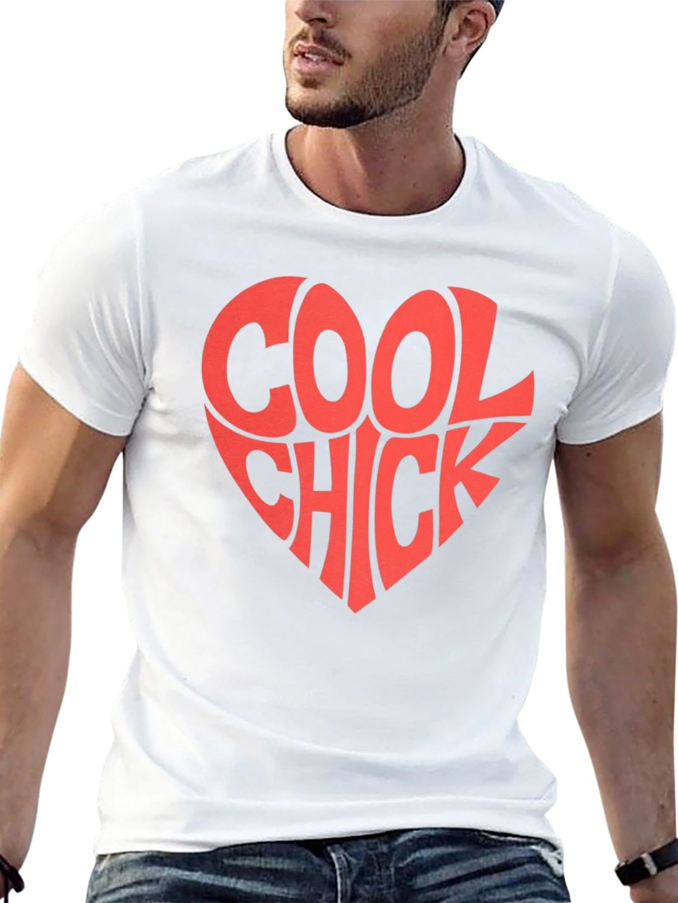 Black Cool Chick Heart Graphic Tee - Trendy Casual Style view 13