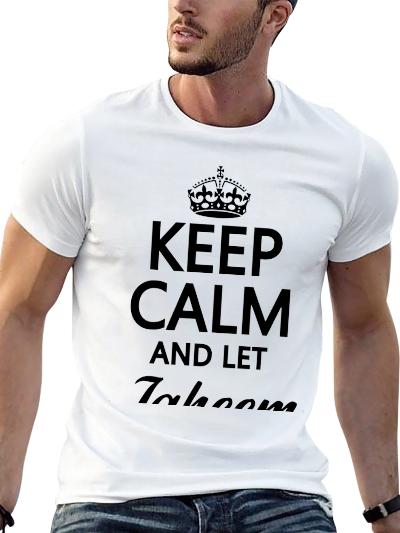 Black Keep Calm & Let Jakoom T-Shirt - Men's Black Tee view 13