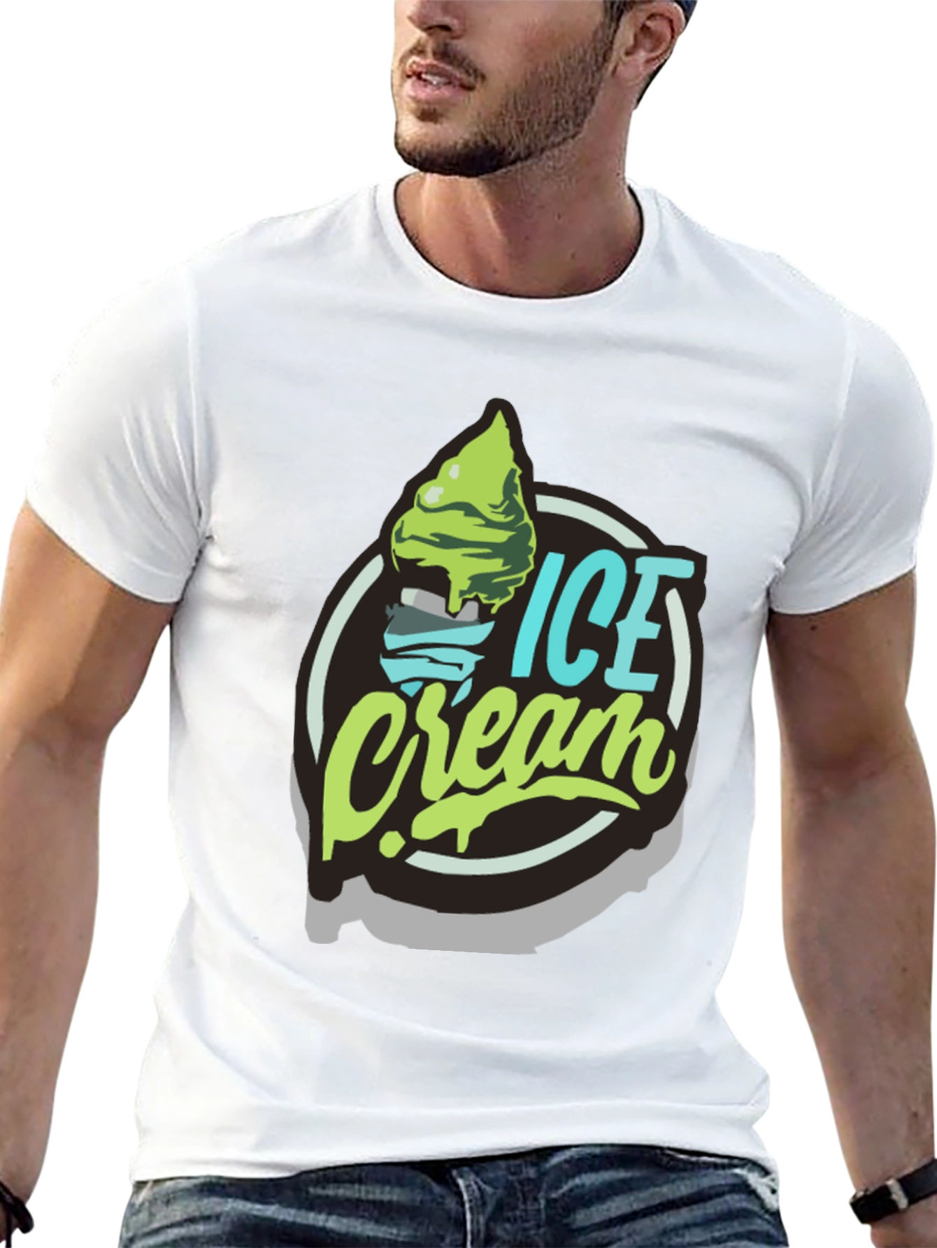 Black Ice Cream Graphic T-Shirt - Black view 13
