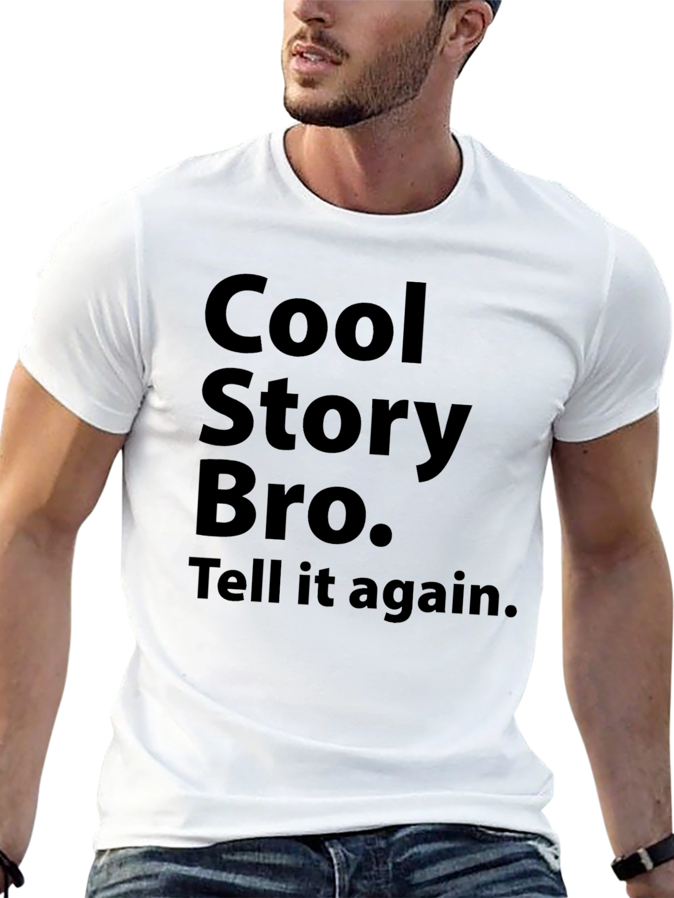 Black Cool Story Bro T-Shirt - Sarcastic Funny Tee view 13