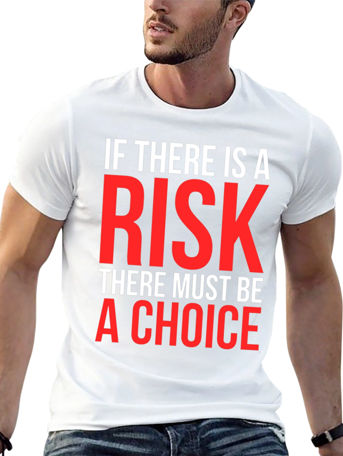 Black Risk and Choice Graphic T-Shirt - Black view 13