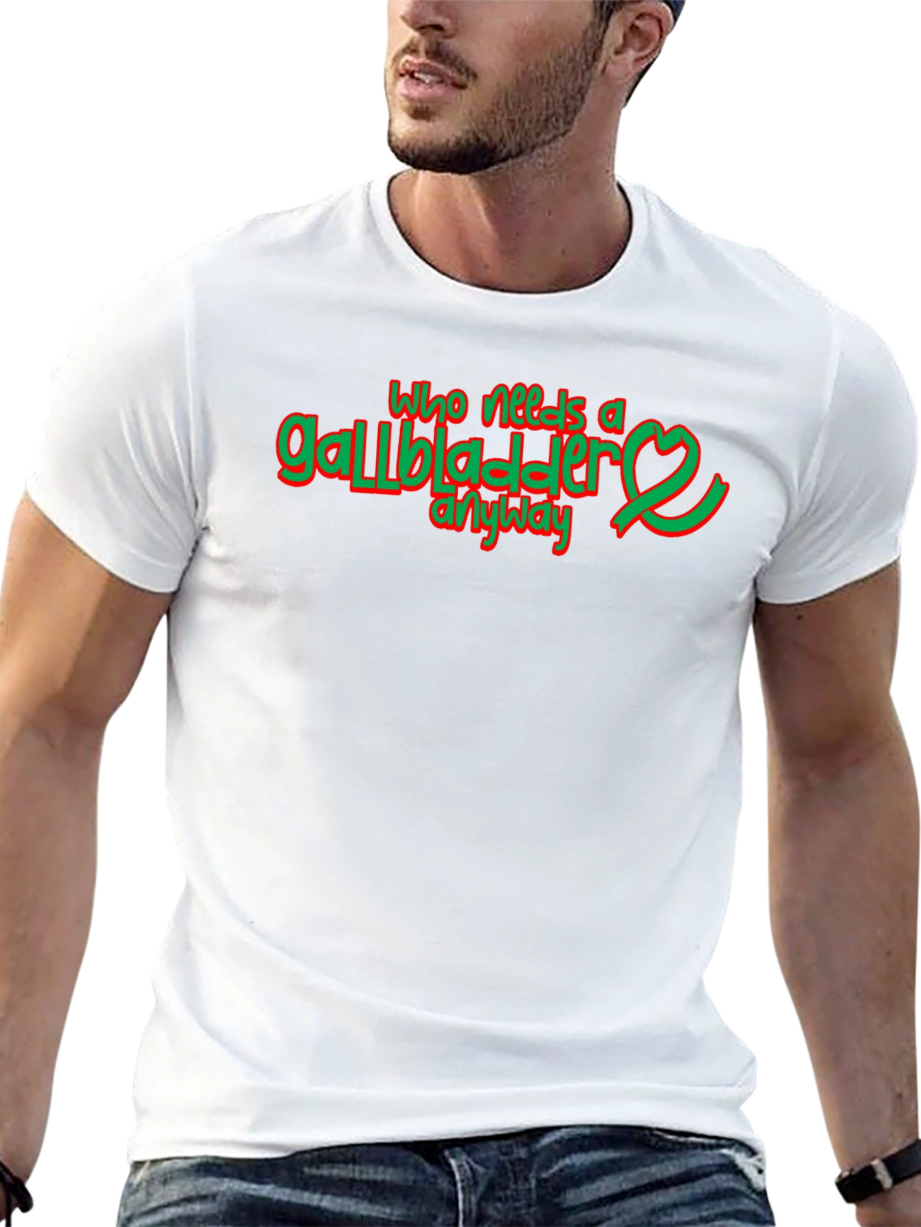 Black Who Needs a Gallbladder Anyway T-Shirt view 13