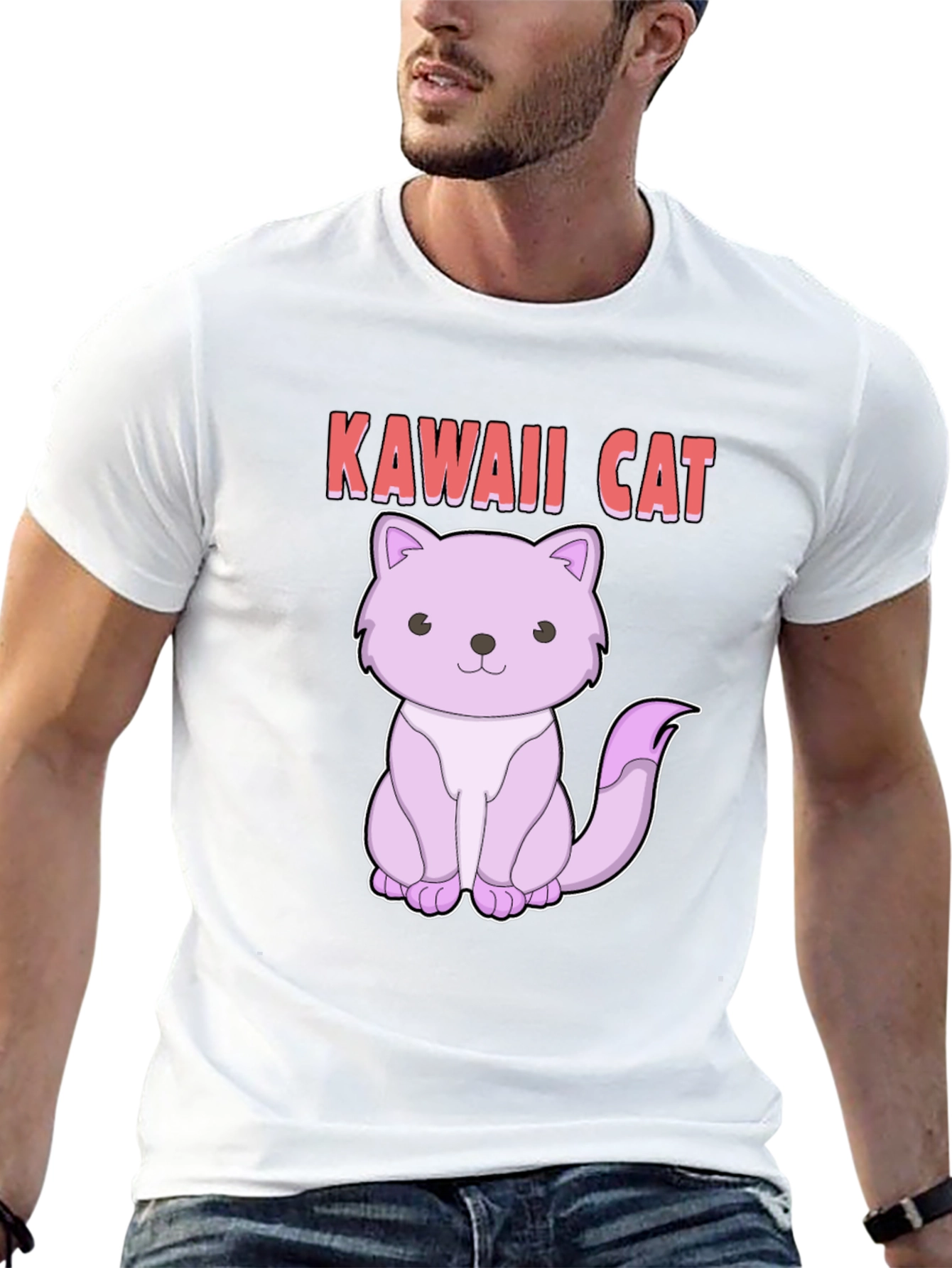 Black Kawaii Cat Graphic Tee - Cute Anime Style Shirt view 13