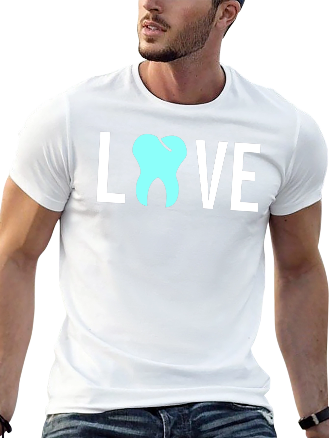 Black Dental Love Graphic Tee - Dentist Gift view 13