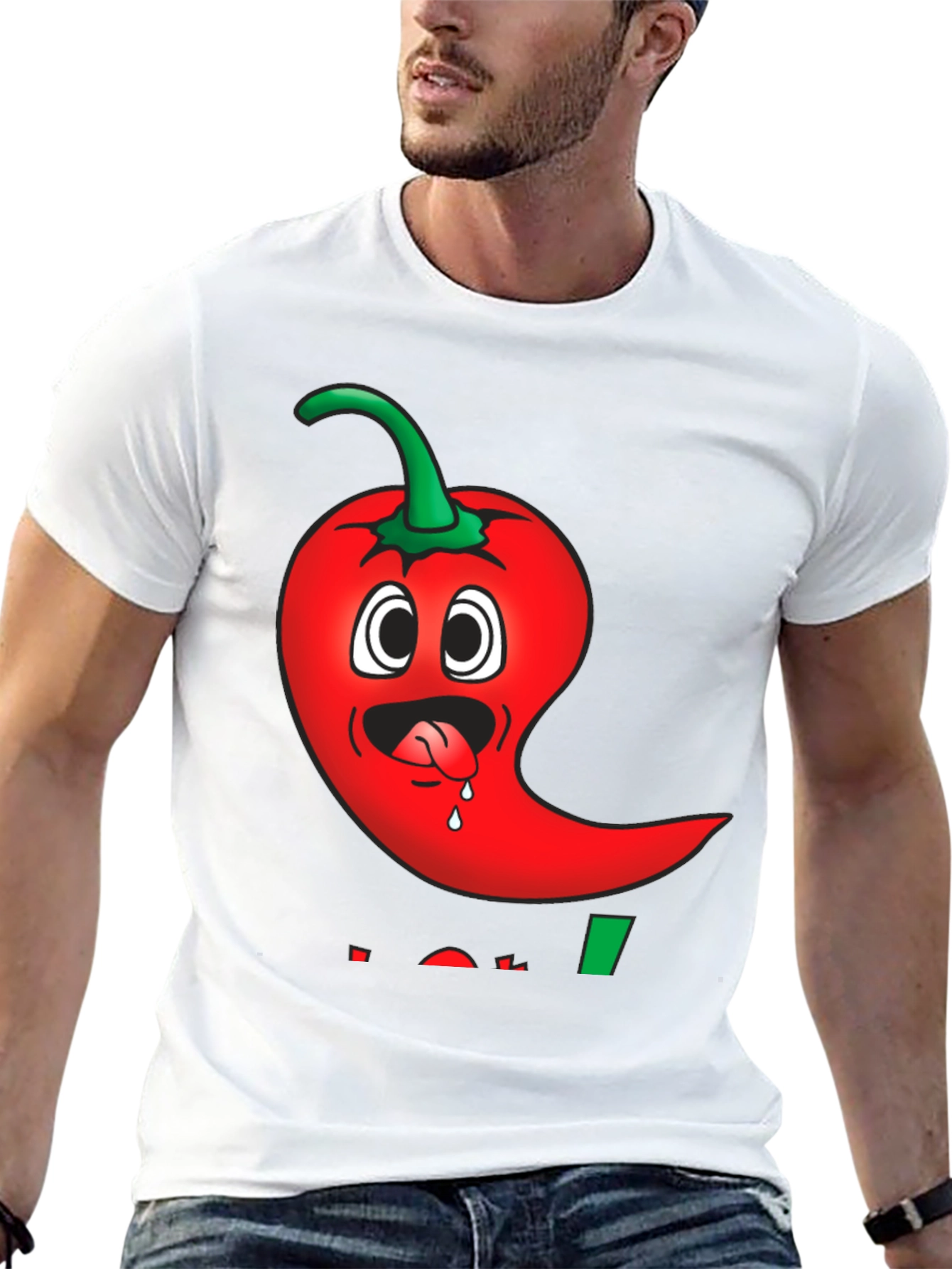 Black Spicy Pepper Cartoon Graphic Tee - Black view 13