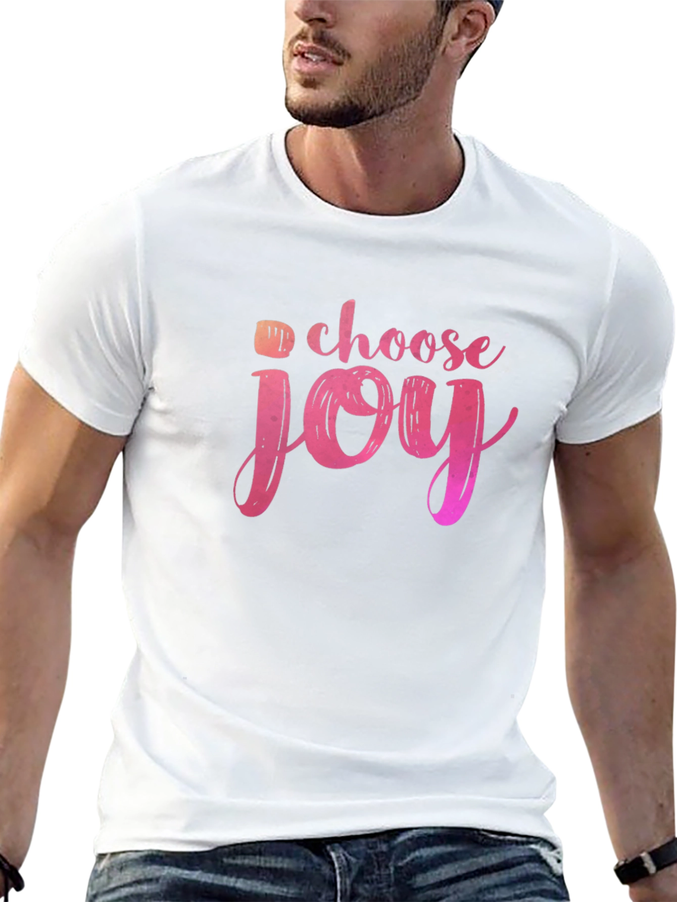 Black Choose Joy Graphic Tee - Black Short Sleeve T-Shirt view 13