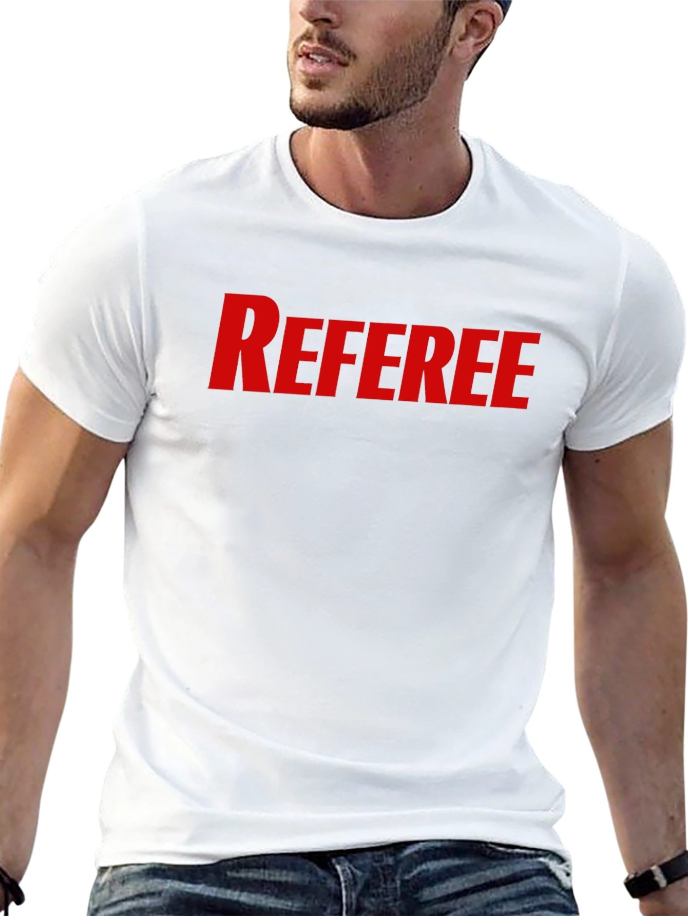 Black Referee Crew Neck T-Shirt view 13