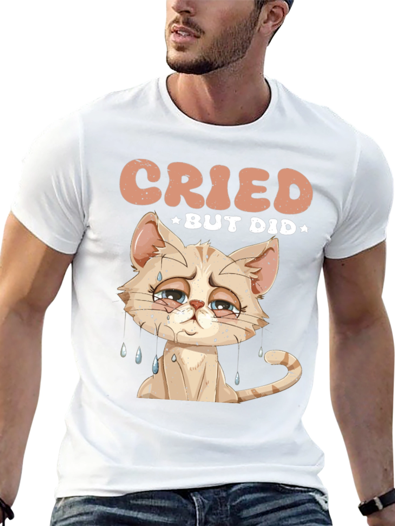 Black Cried But Did Funny Cat T-Shirt view 13