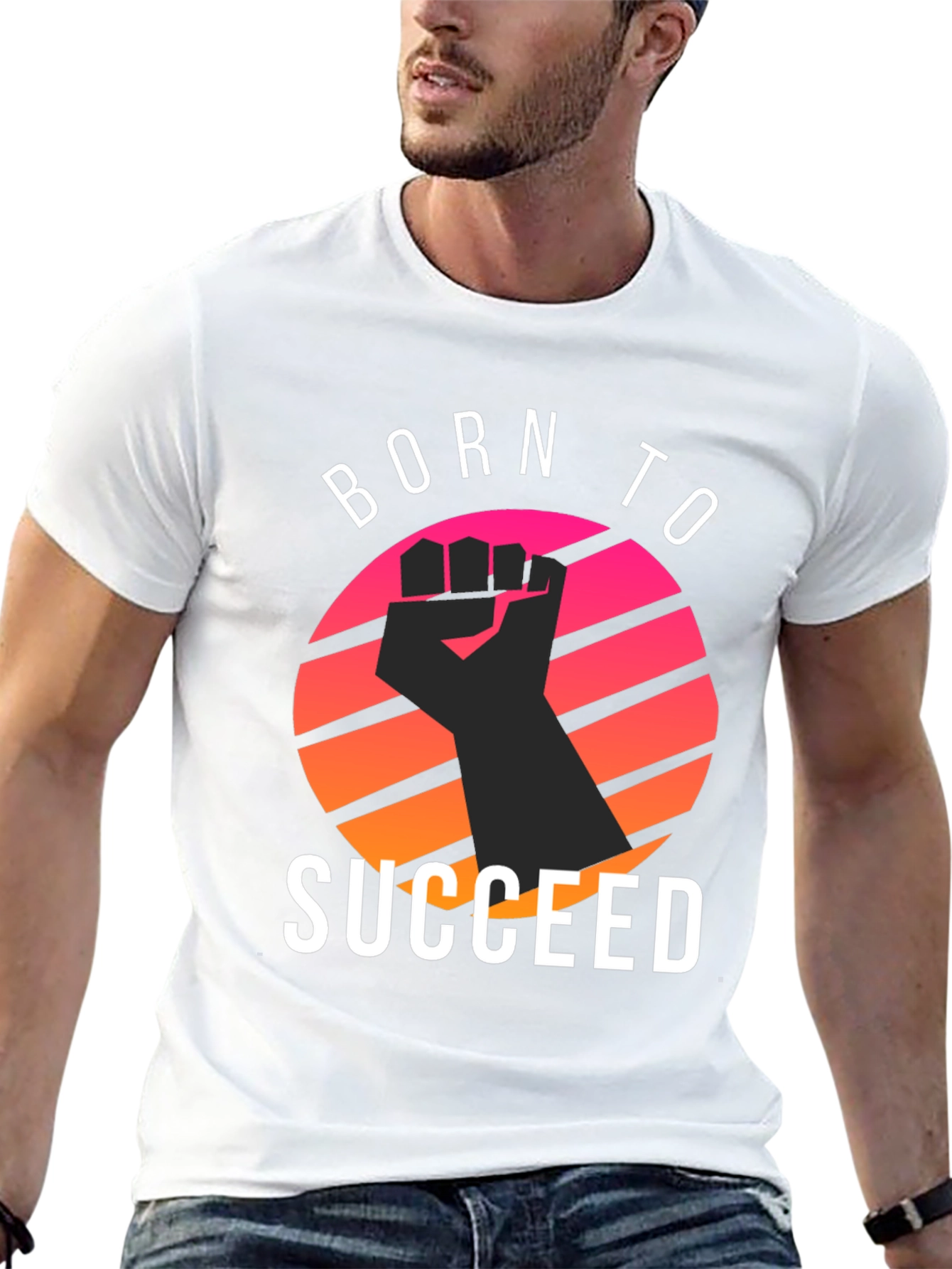Black Born to Succeed T-Shirt - Graphic Tee view 13