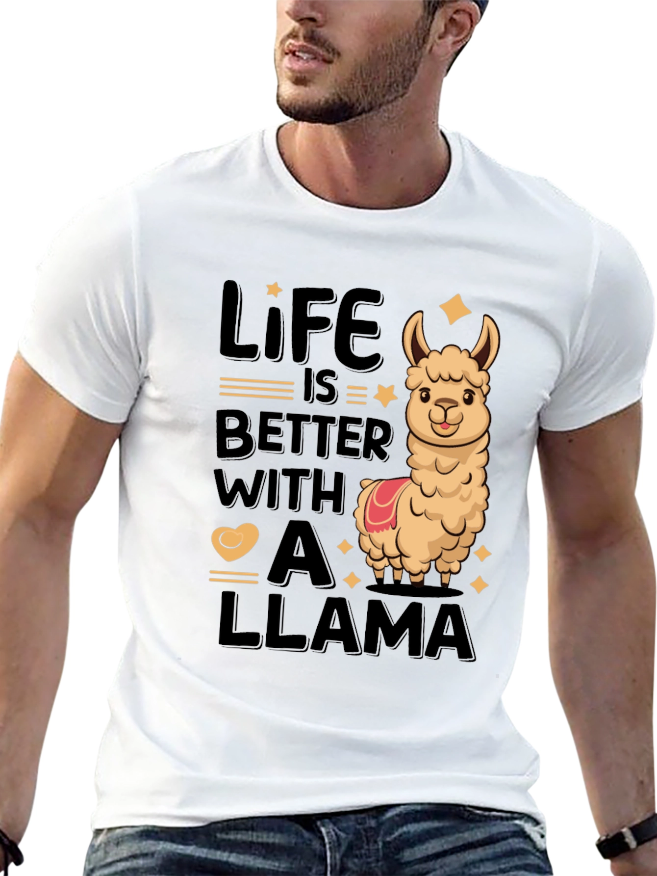 Black Life is Better with a Llama Tee view 13