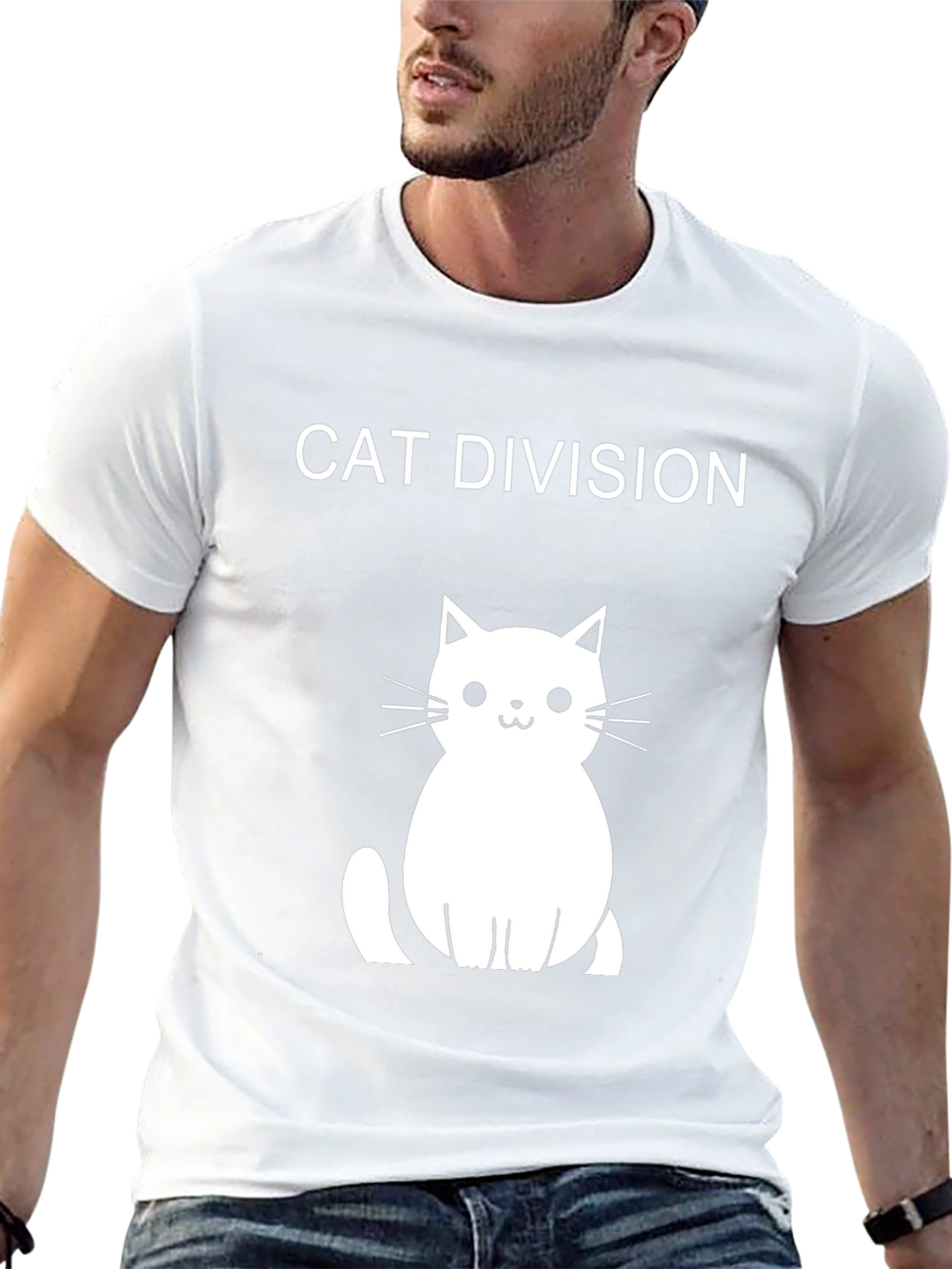 Black Cat Division Funny T-Shirt view 13