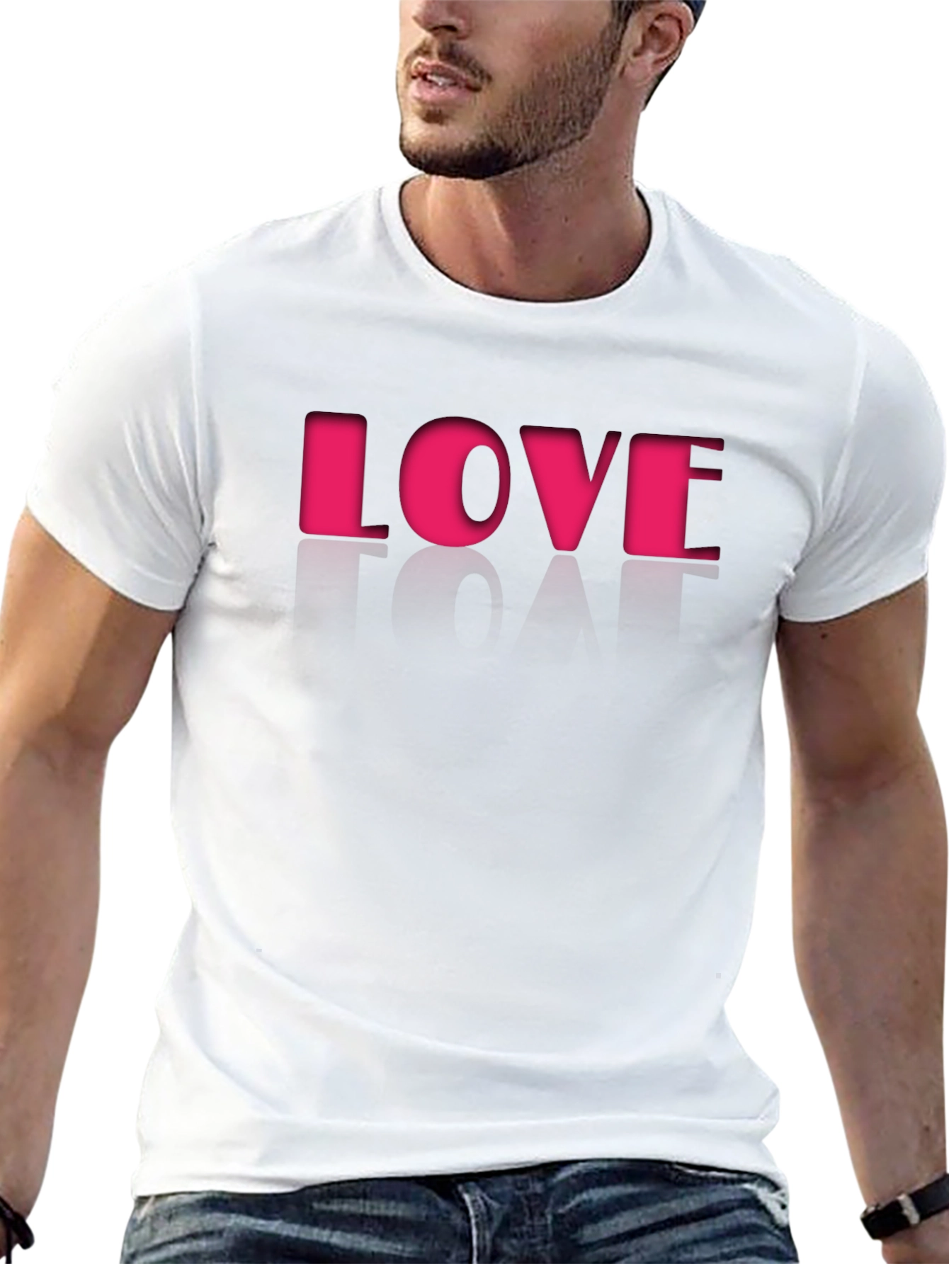 Black Love Graphic Tee - Stylish Men's Black T-Shirt view 13