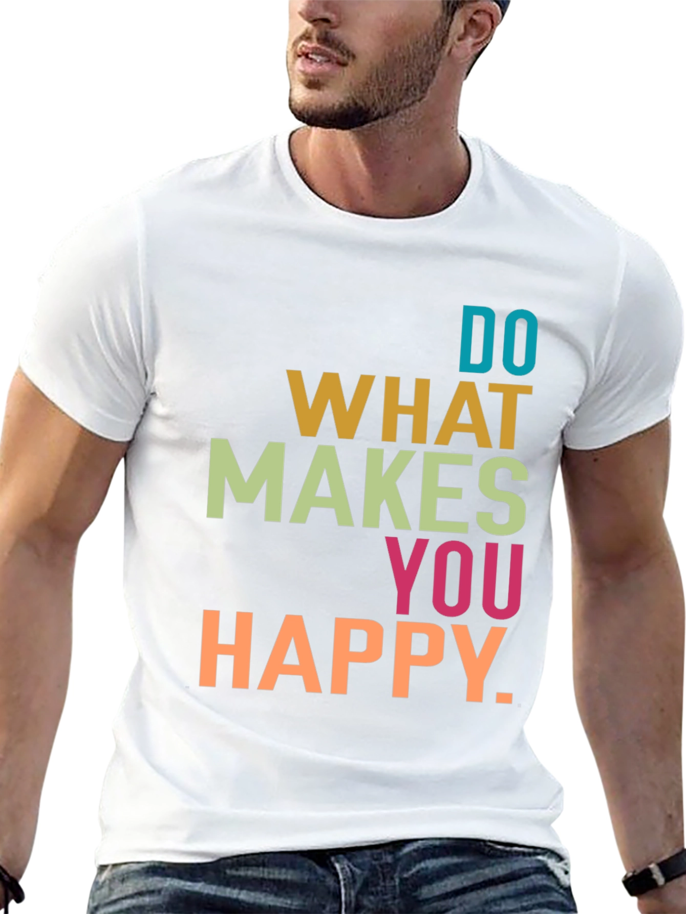 Black Do What Makes You Happy Graphic T-Shirt view 13