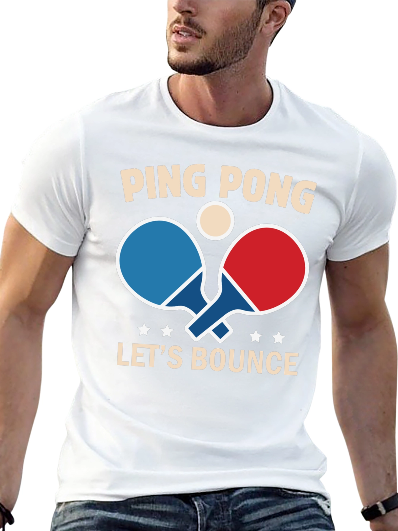 Black Ping Pong Let's Bounce Graphic Tee - Black view 13