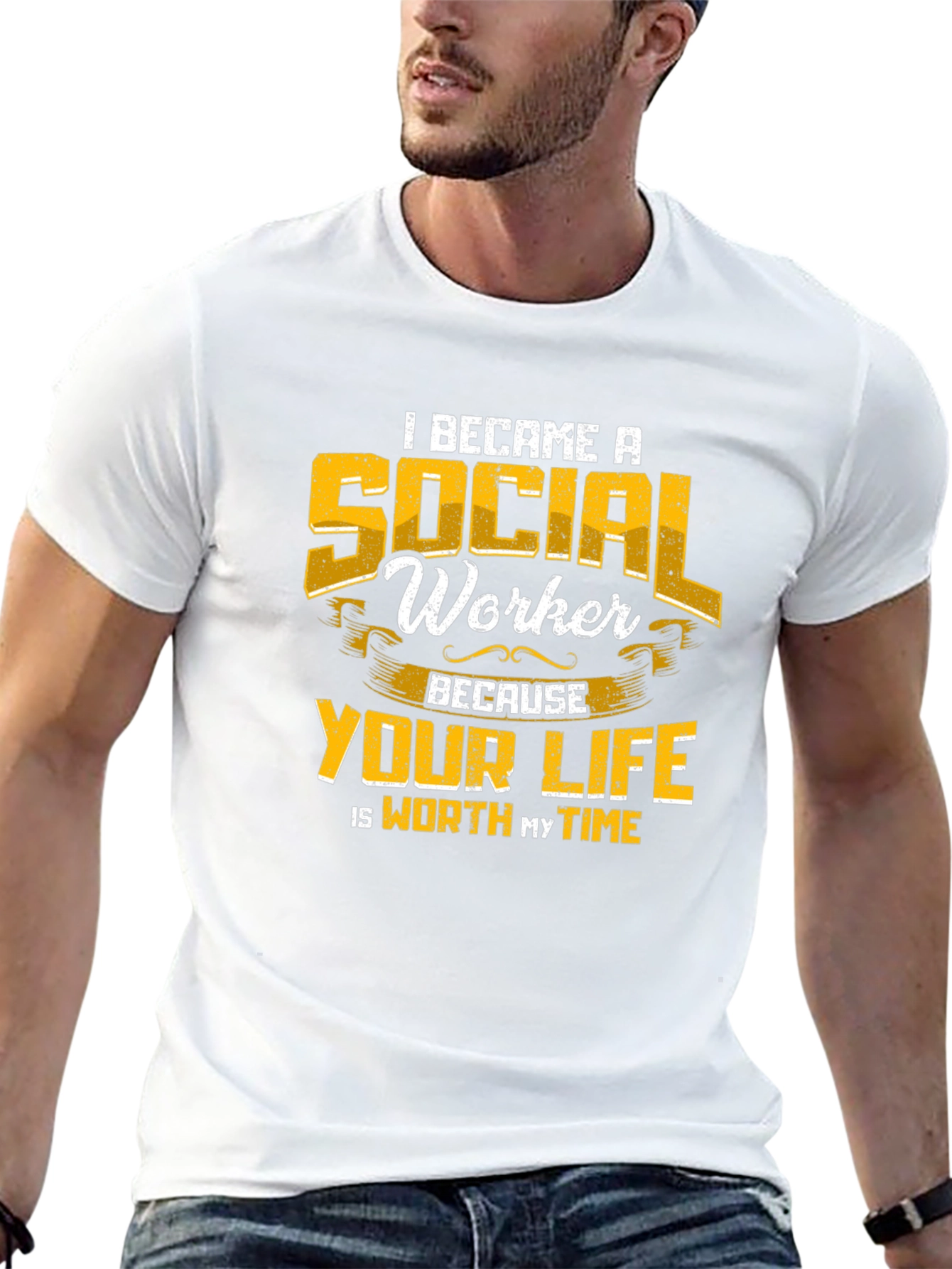 Black Social Worker T-Shirt: Worth My Time view 13
