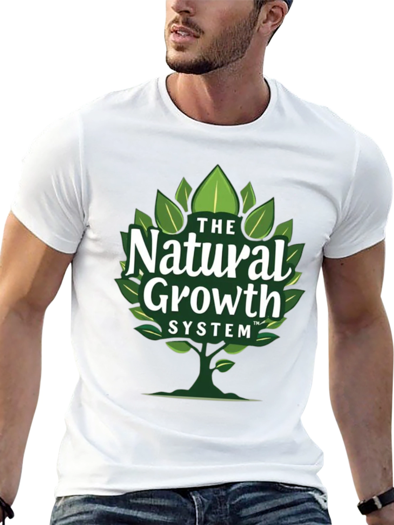 Black Natural Growth System Tree Graphic Tee view 13
