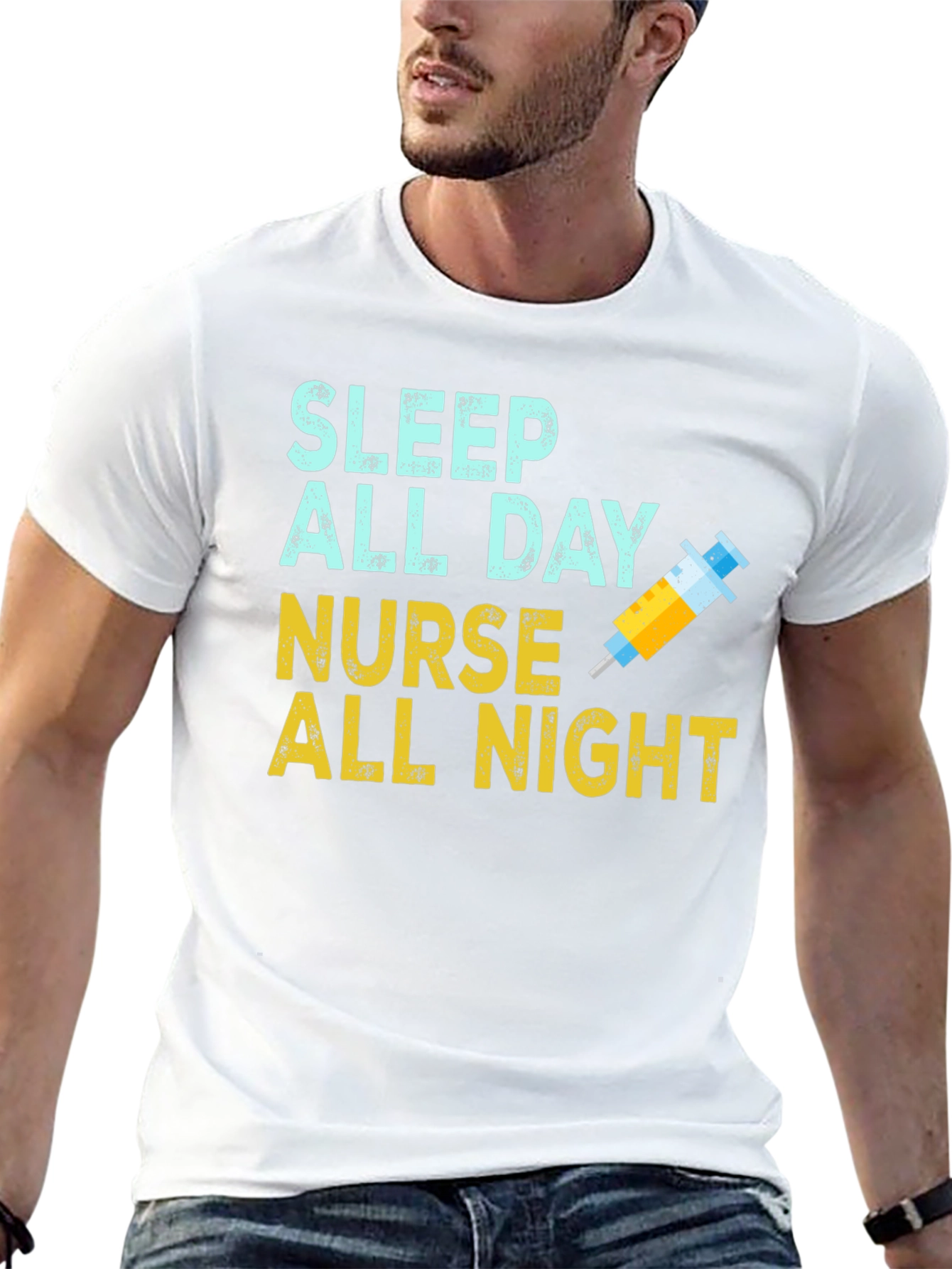 Black Nurse Sleep All Day T-Shirt view 13