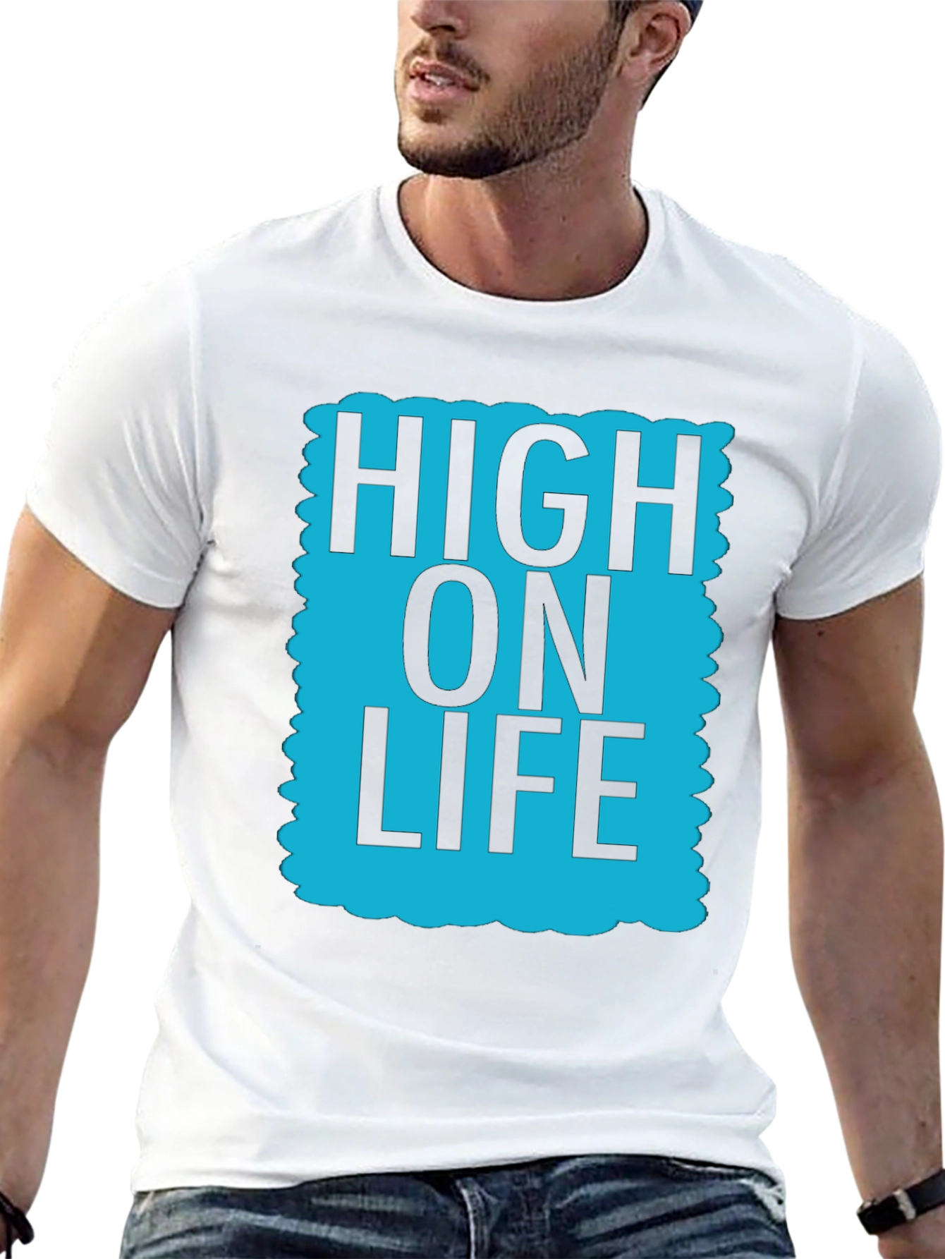 Black High On Life Graphic T-Shirt - Casual Cotton Tee view 13