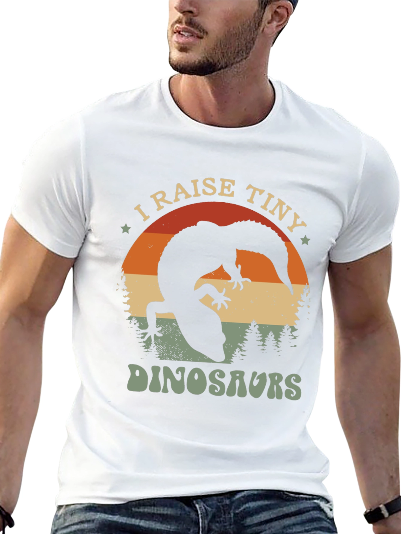 Black I Raise Tiny Dinosaurs T-Shirt view 13