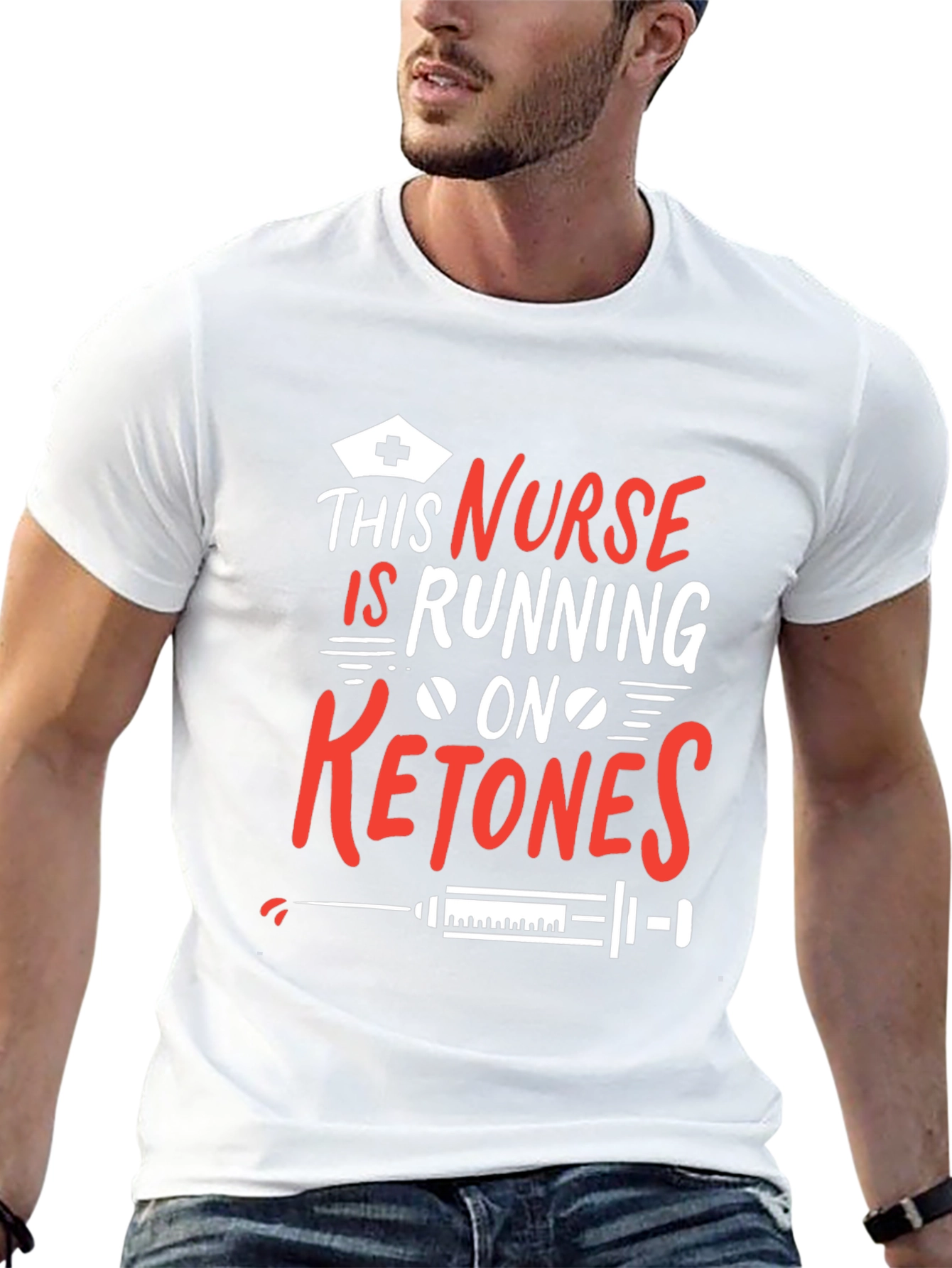 Black Nurse Ketones T-Shirt - Funny Medical Tee view 13