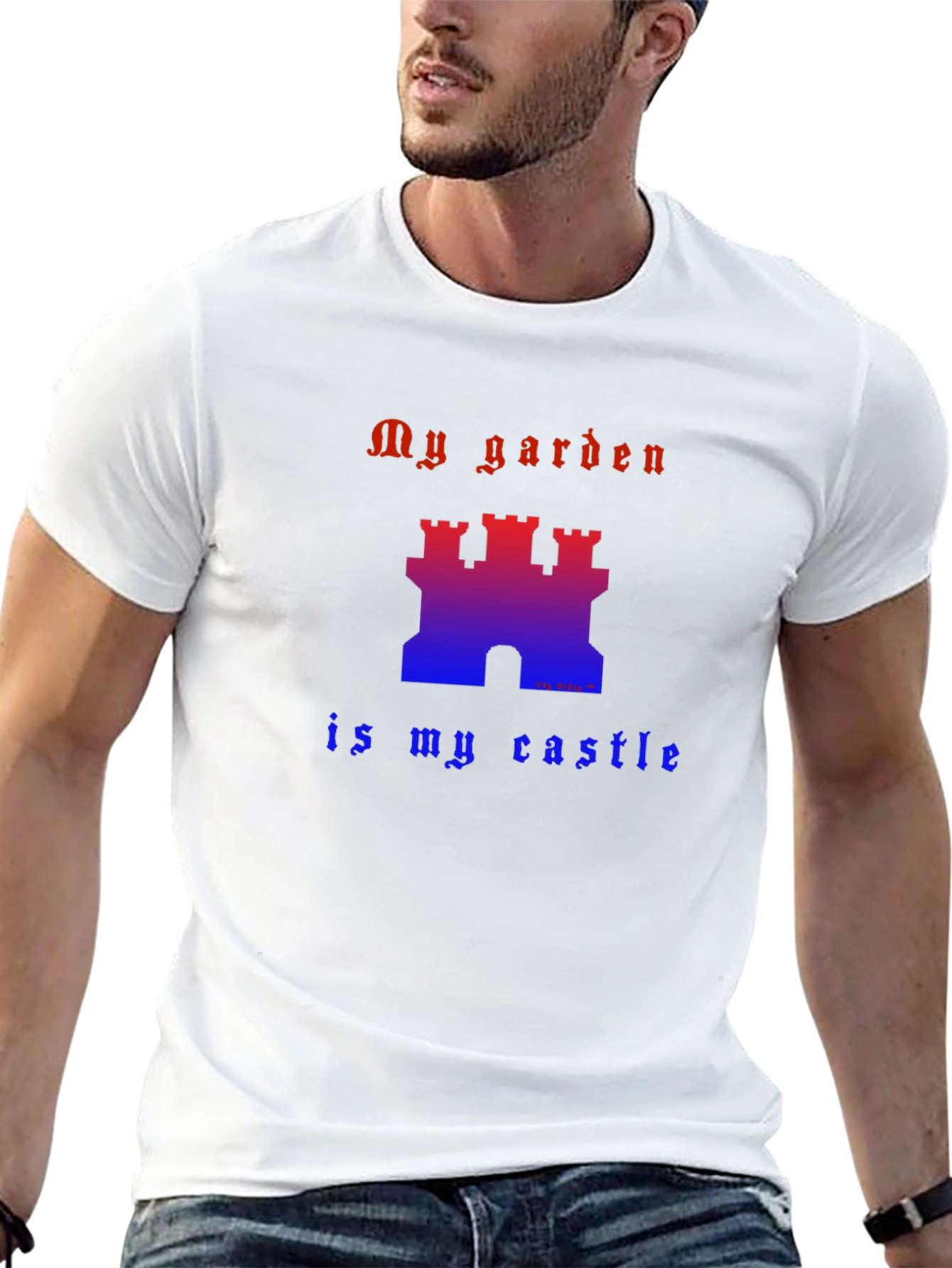 Black My Garden is My Castle Graphic Tee - Black view 13