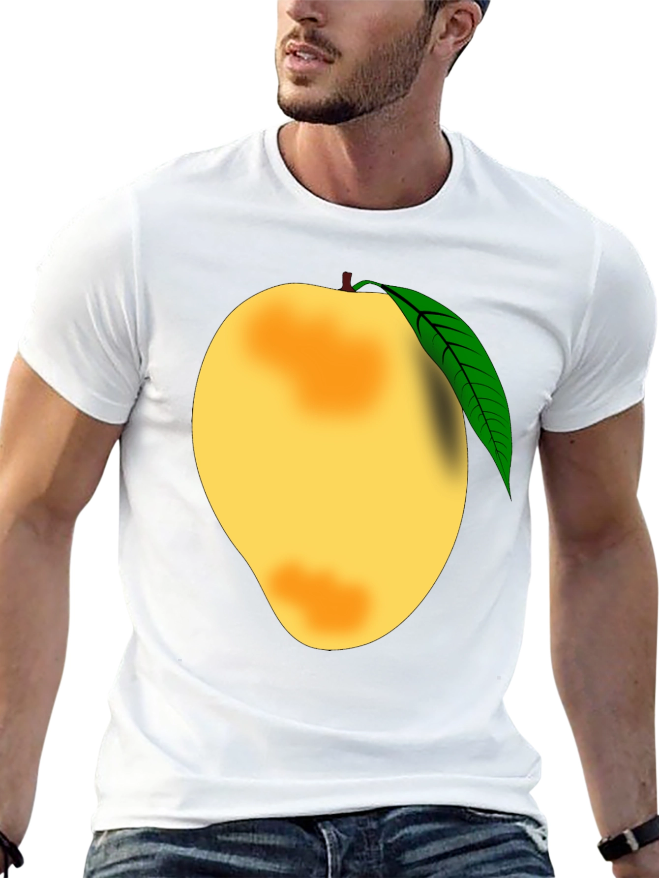 Black Mango Graphic Tee - Fruit Lover's Black T-Shirt view 13