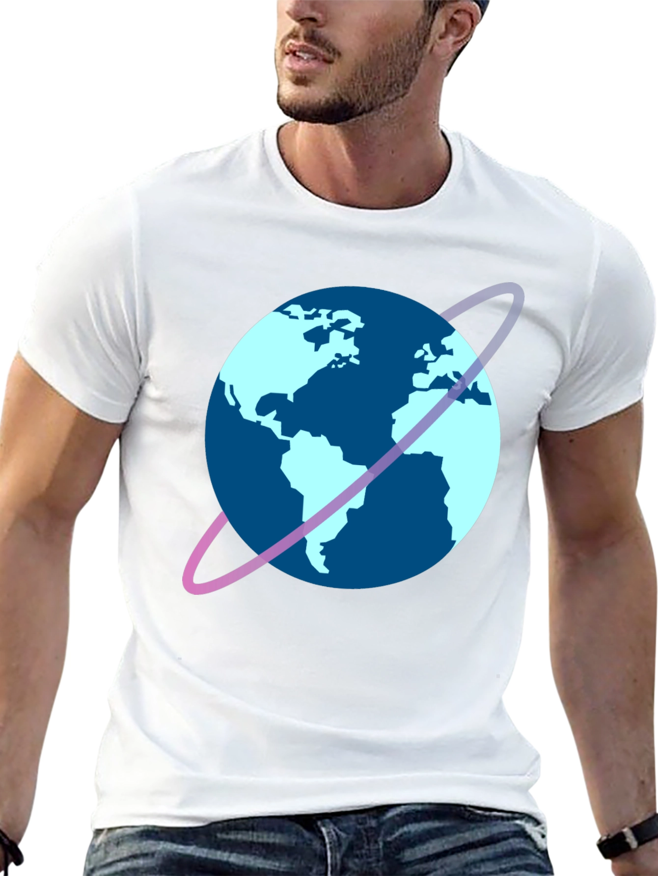 Black Planet Graphic Tee - Cool Earth Design view 13