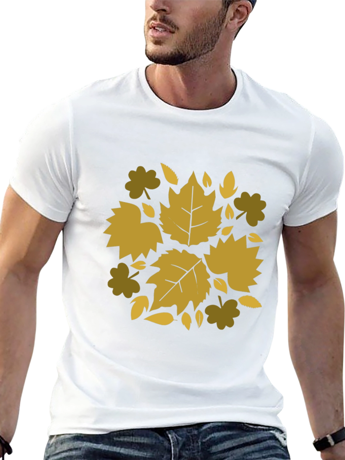 Black Autumn Leaf Graphic Tee - Stylish Comfort view 13