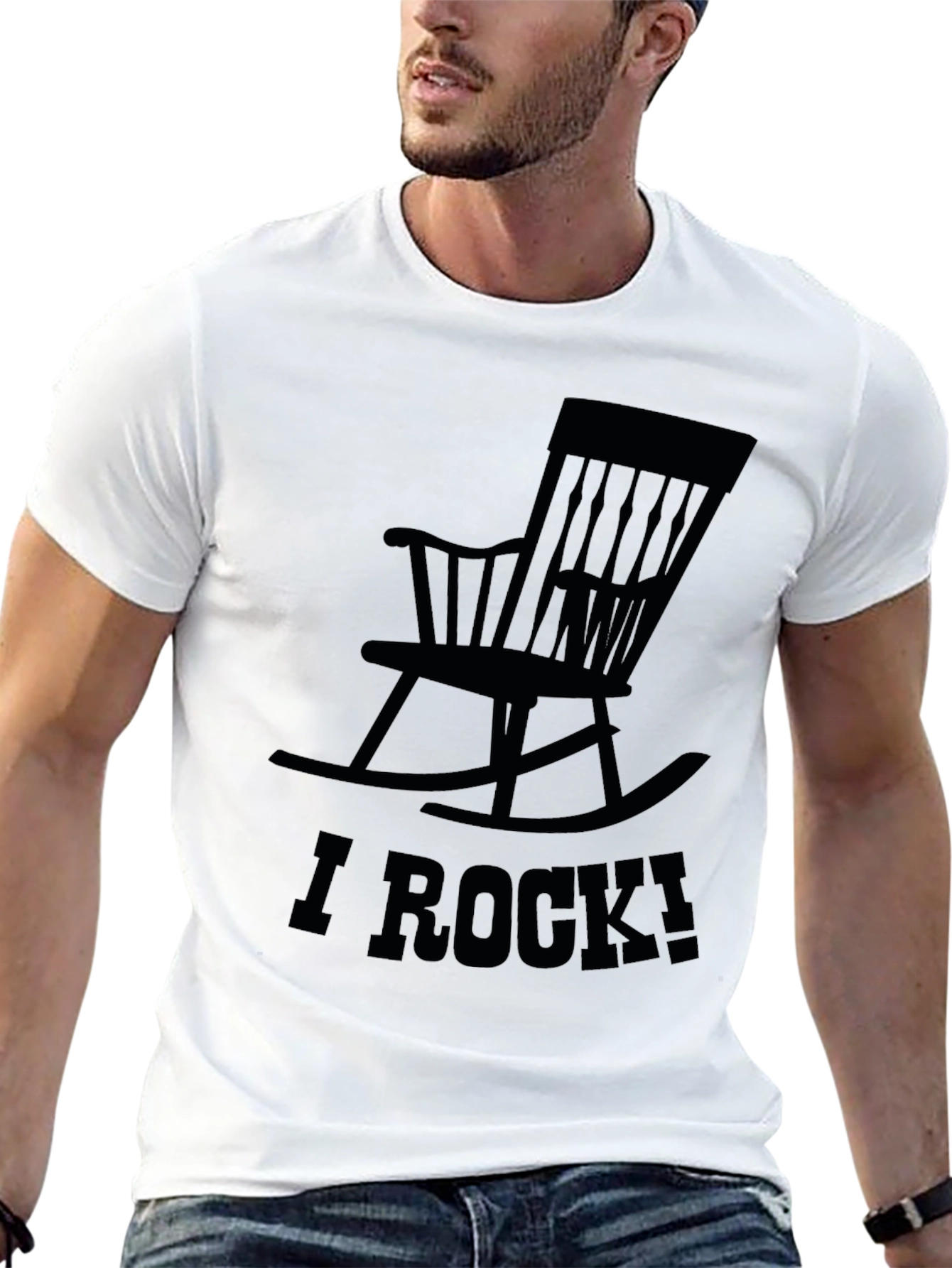 Black I Rock Rocking Chair Graphic T-Shirt view 13