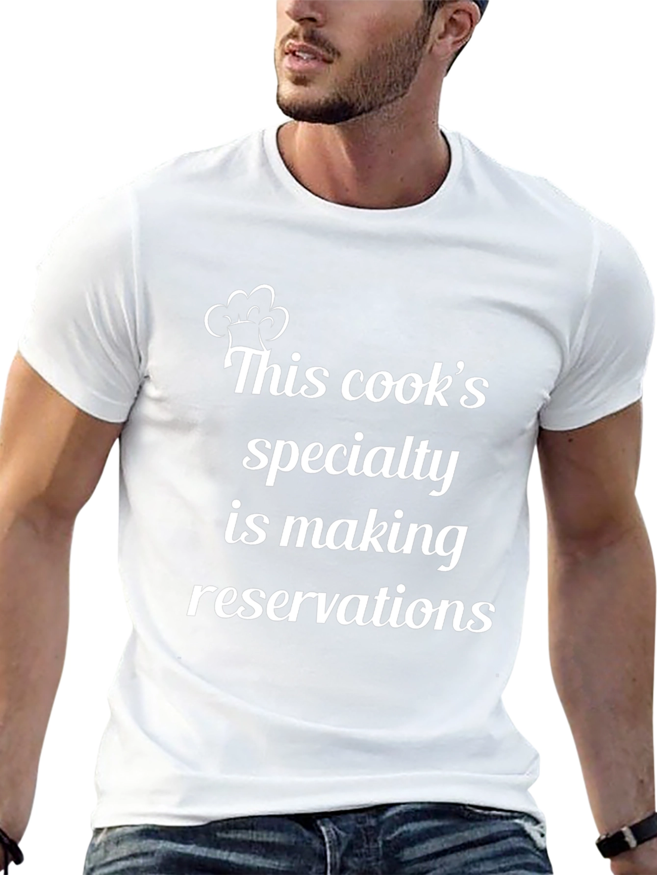 Black Funny Chef Reservation T-Shirt view 13