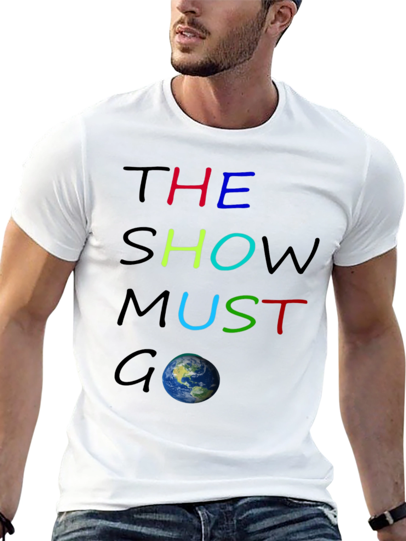 Black The Show Must Go On Graphic Tee view 13