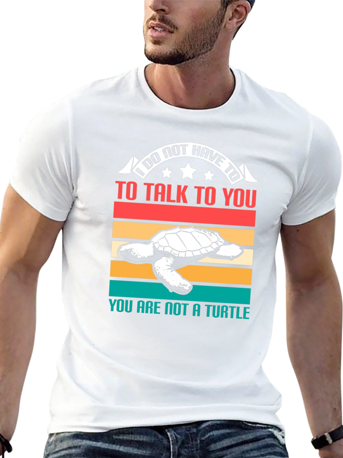 Black I Do Not Have To Talk Turtle T-Shirt view 13