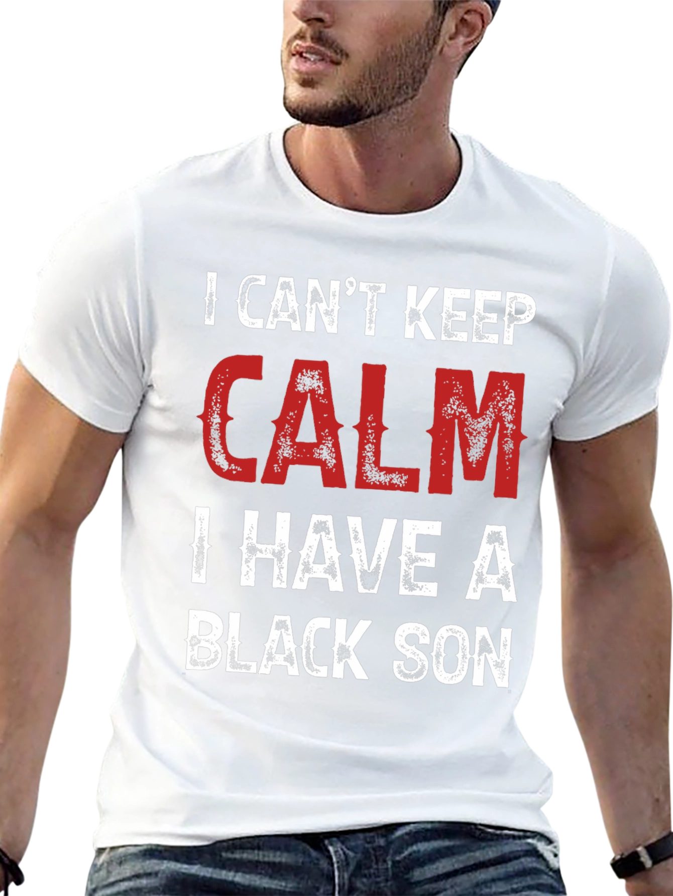 Black I Can't Keep Calm, I Have a Black Son T-Shirt view 13