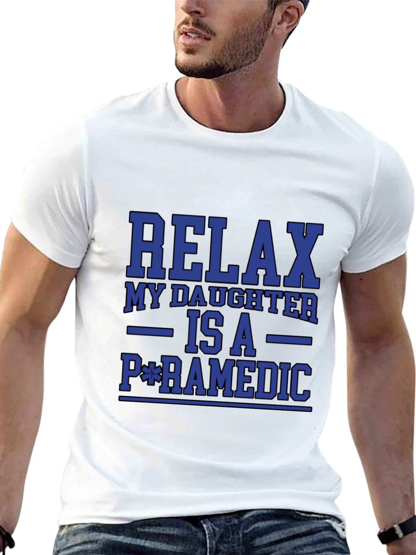Black Relax My Daughter is a Paramedic - Black T-shirt view 13