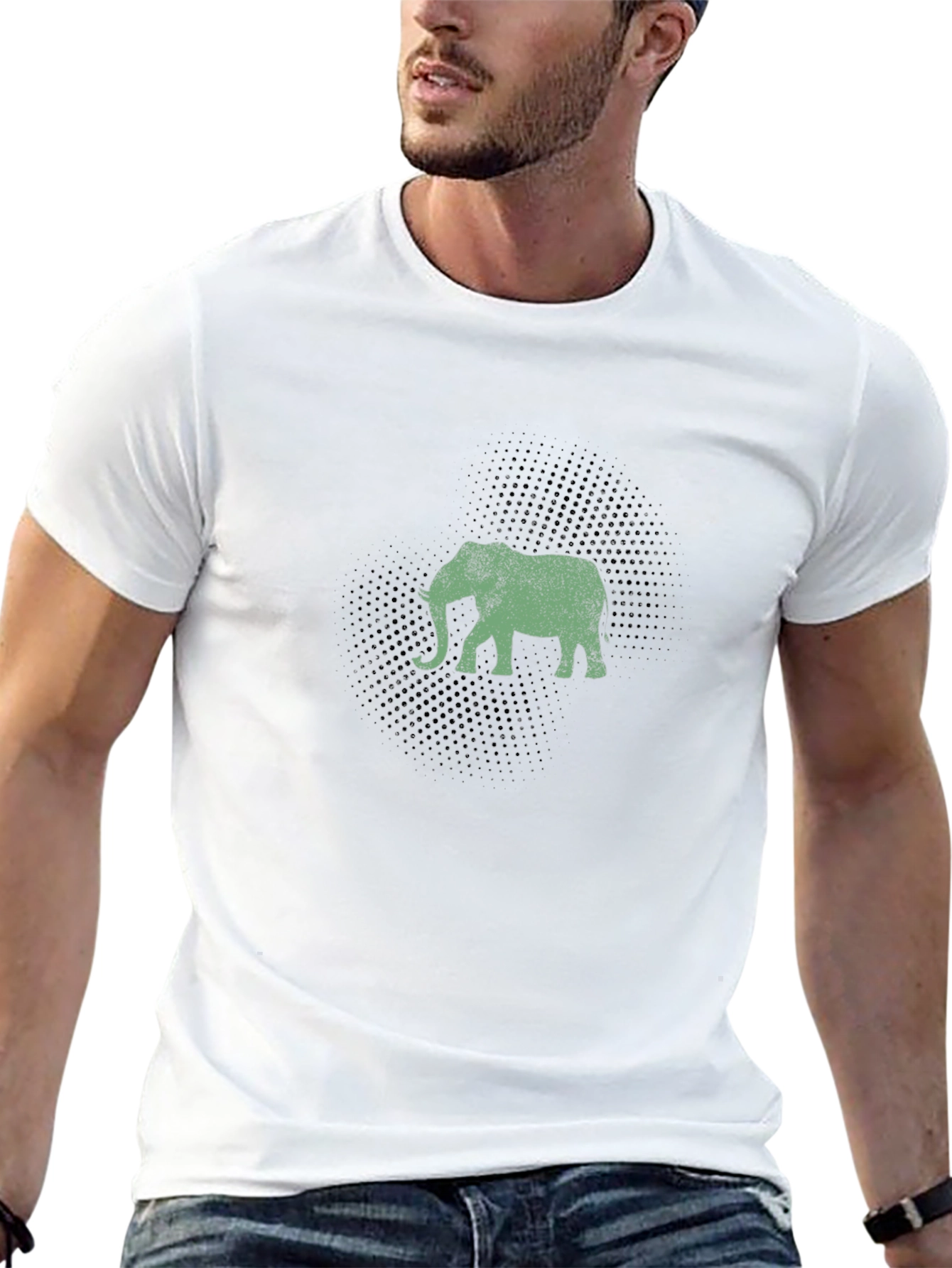 Black Elephant Graphic Black T-Shirt view 13