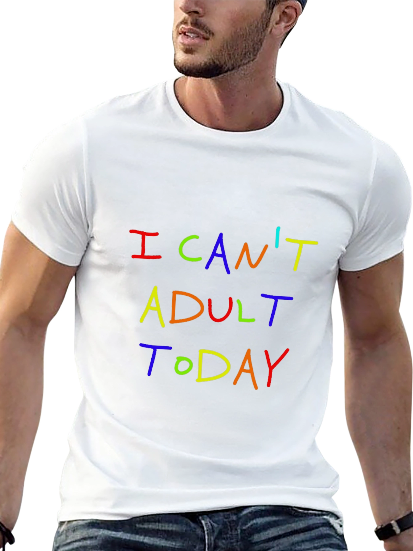 Black I Can't Adult Today Graphic T-Shirt view 13
