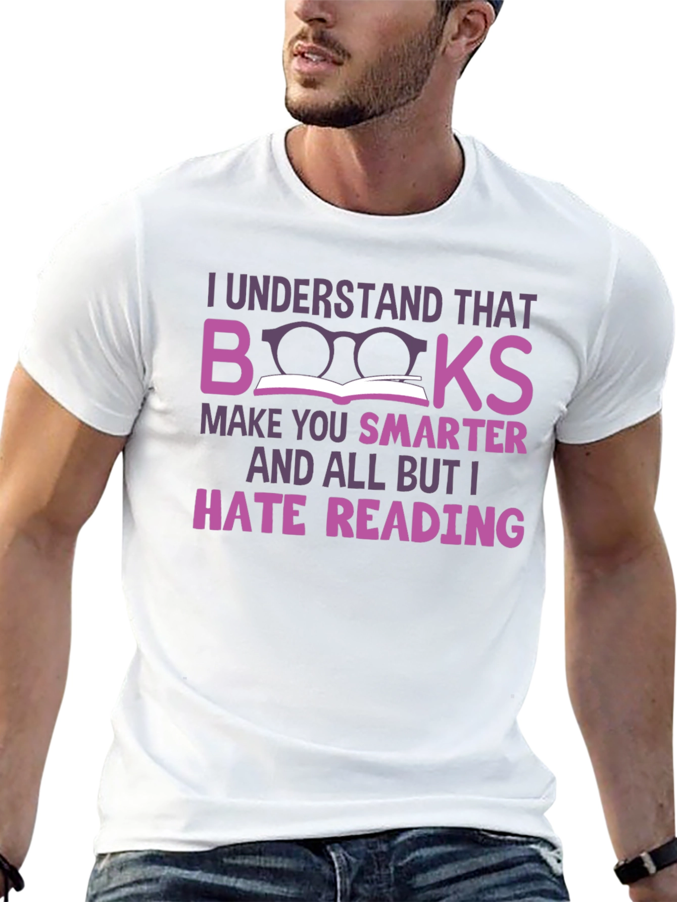 Black Funny Anti-Reading T-Shirt: Books Make You Smarter view 13