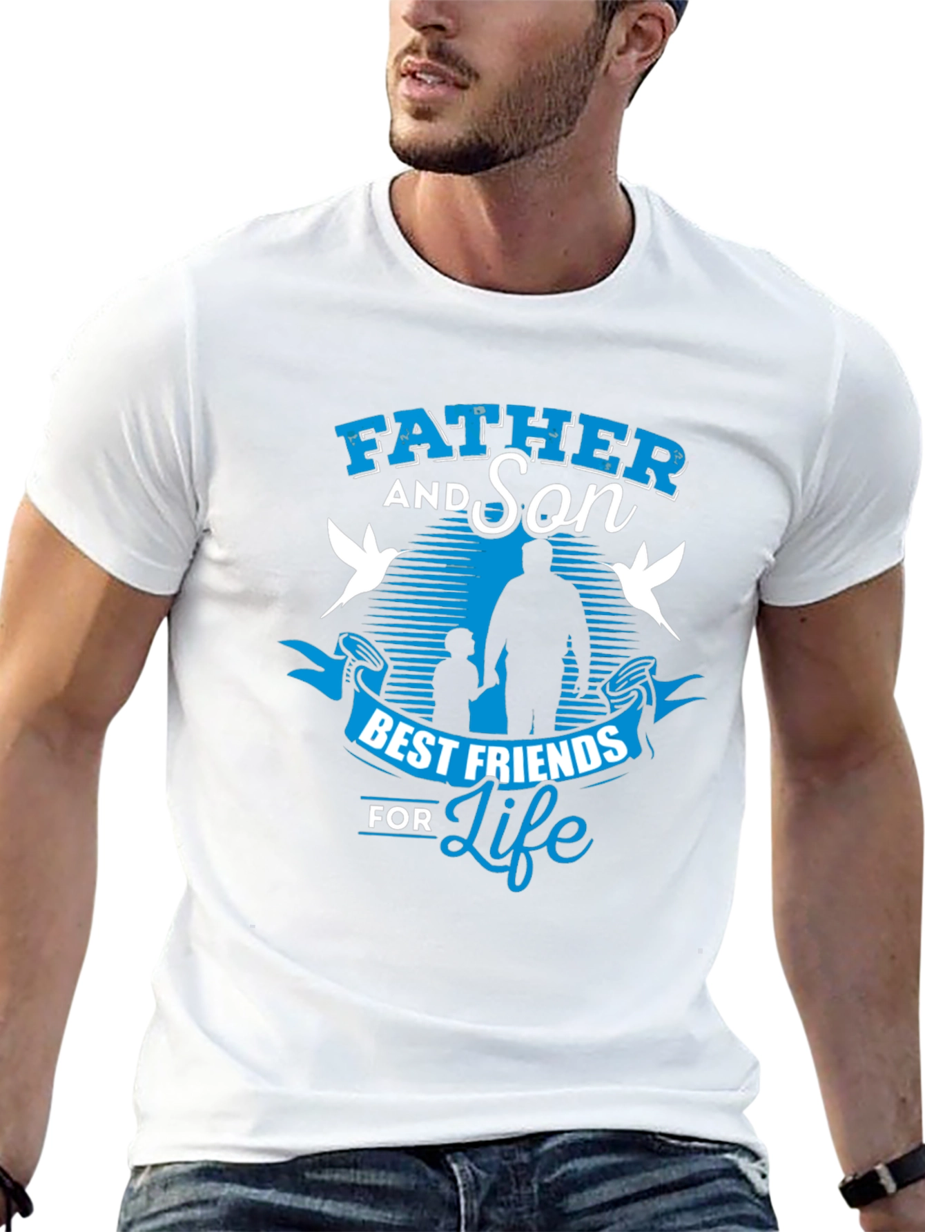 Black Father and Son Best Friends T-Shirt view 13