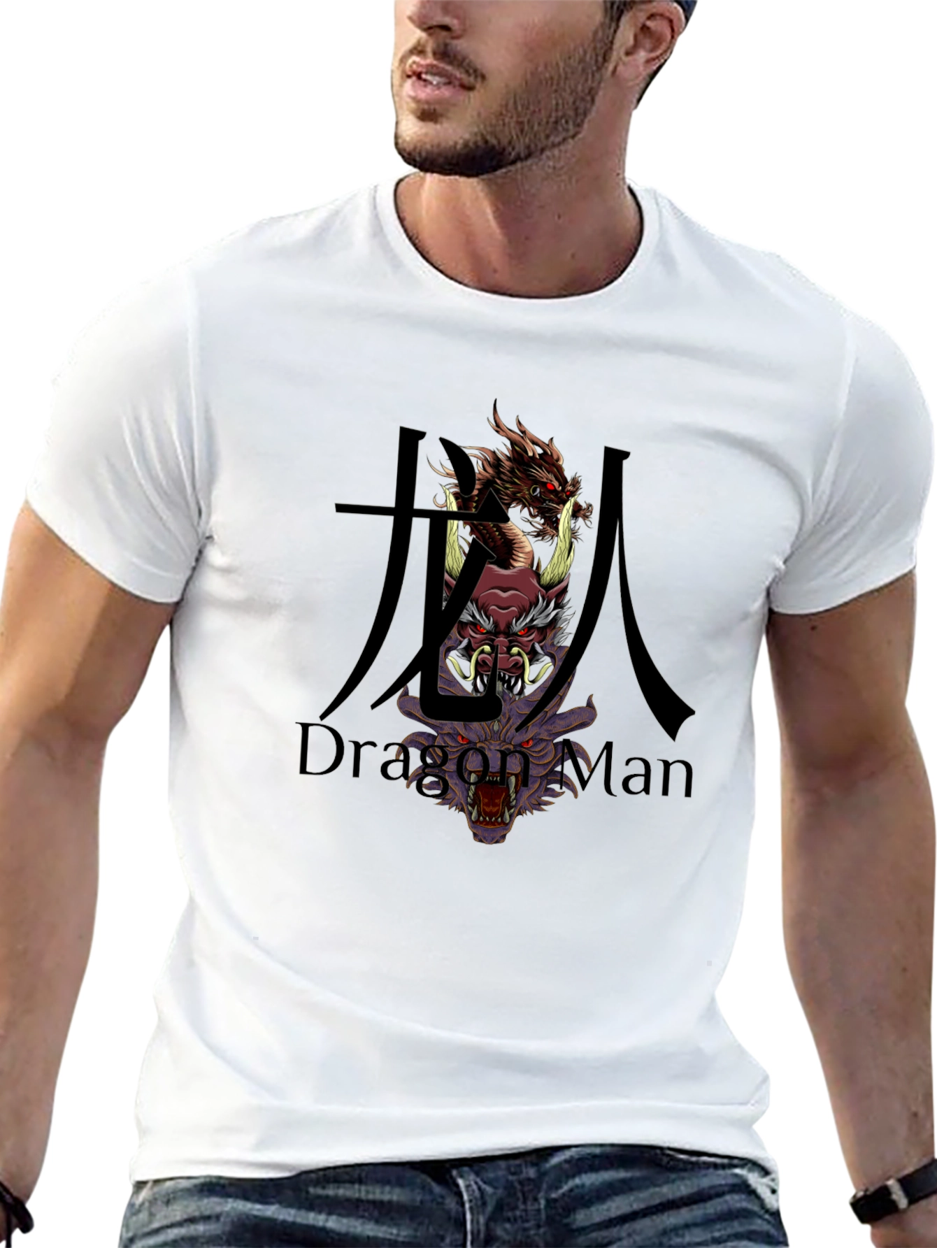 Black Dragon Man Graphic T-Shirt view 13